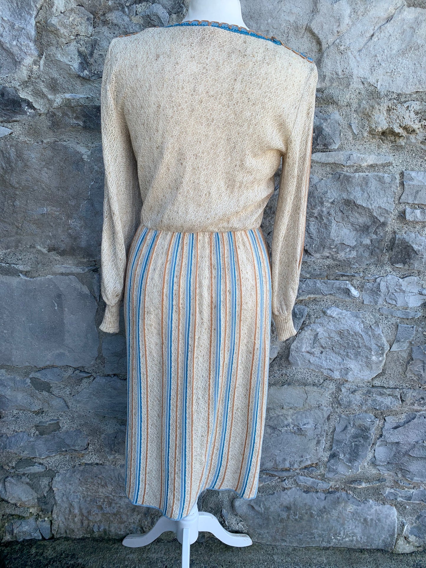 Babuale 70s beige dress uk 10