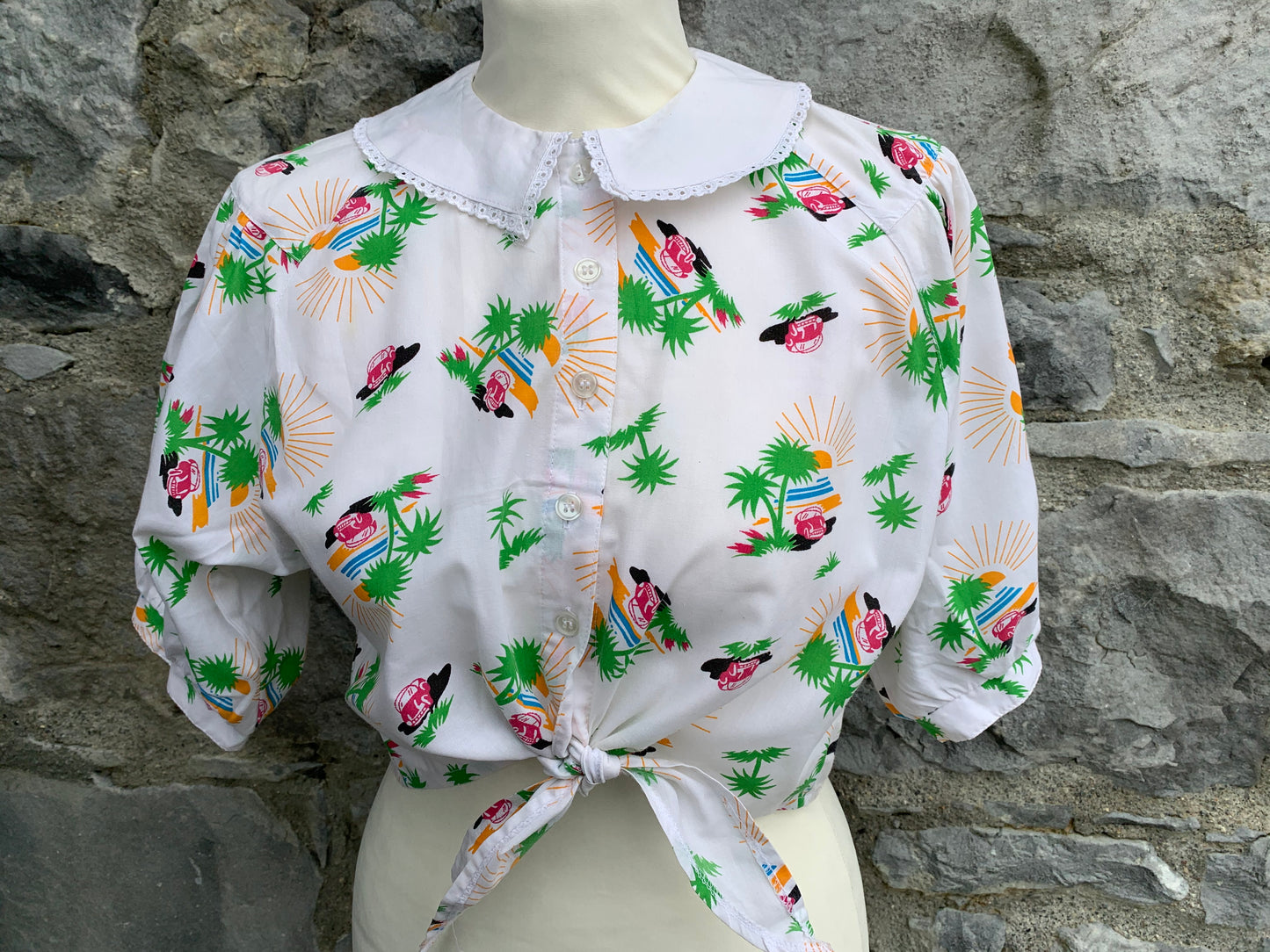 Mercantil 80s summer cropped top uk 10