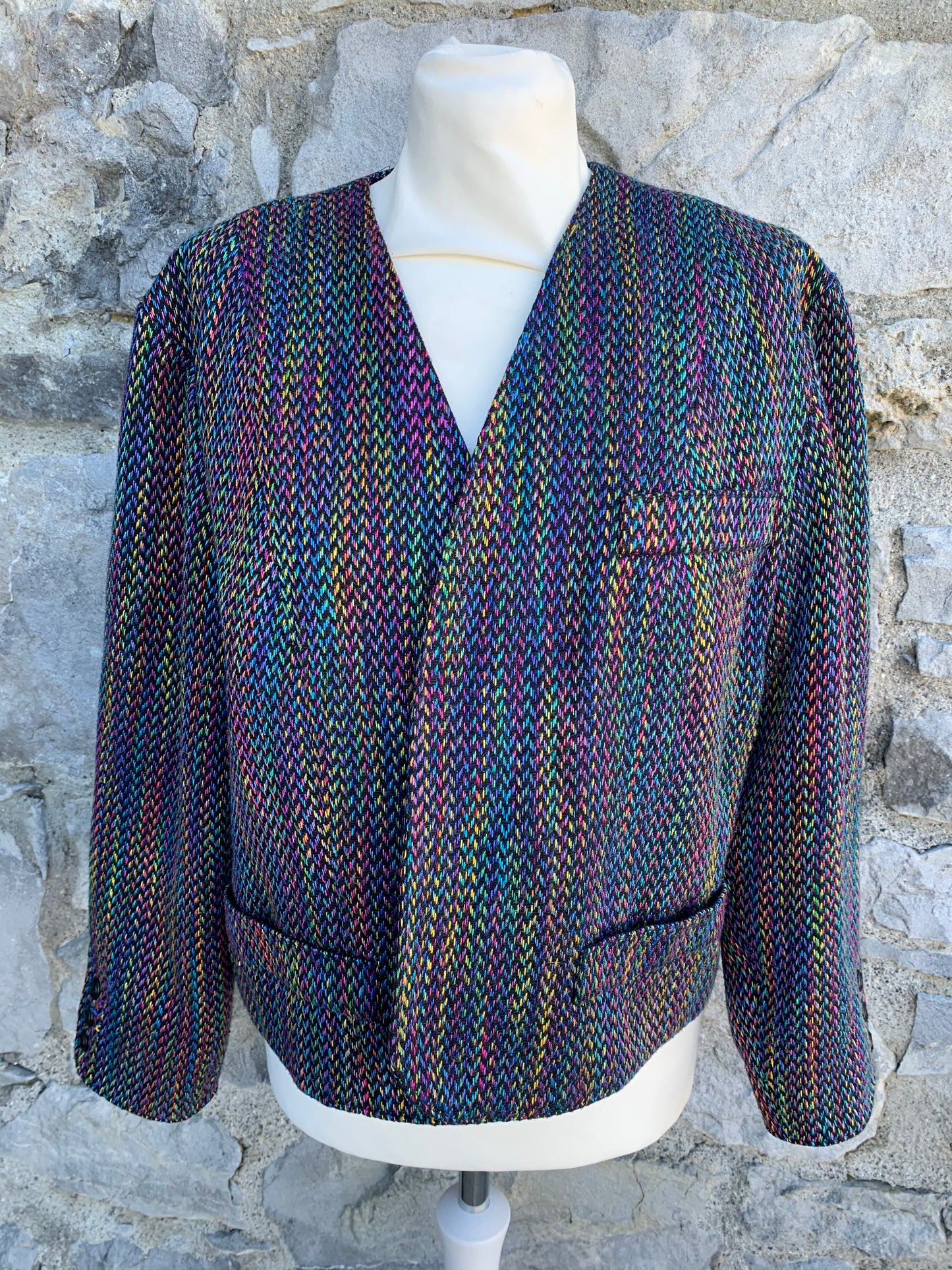 80s rainbow jacket uk 14