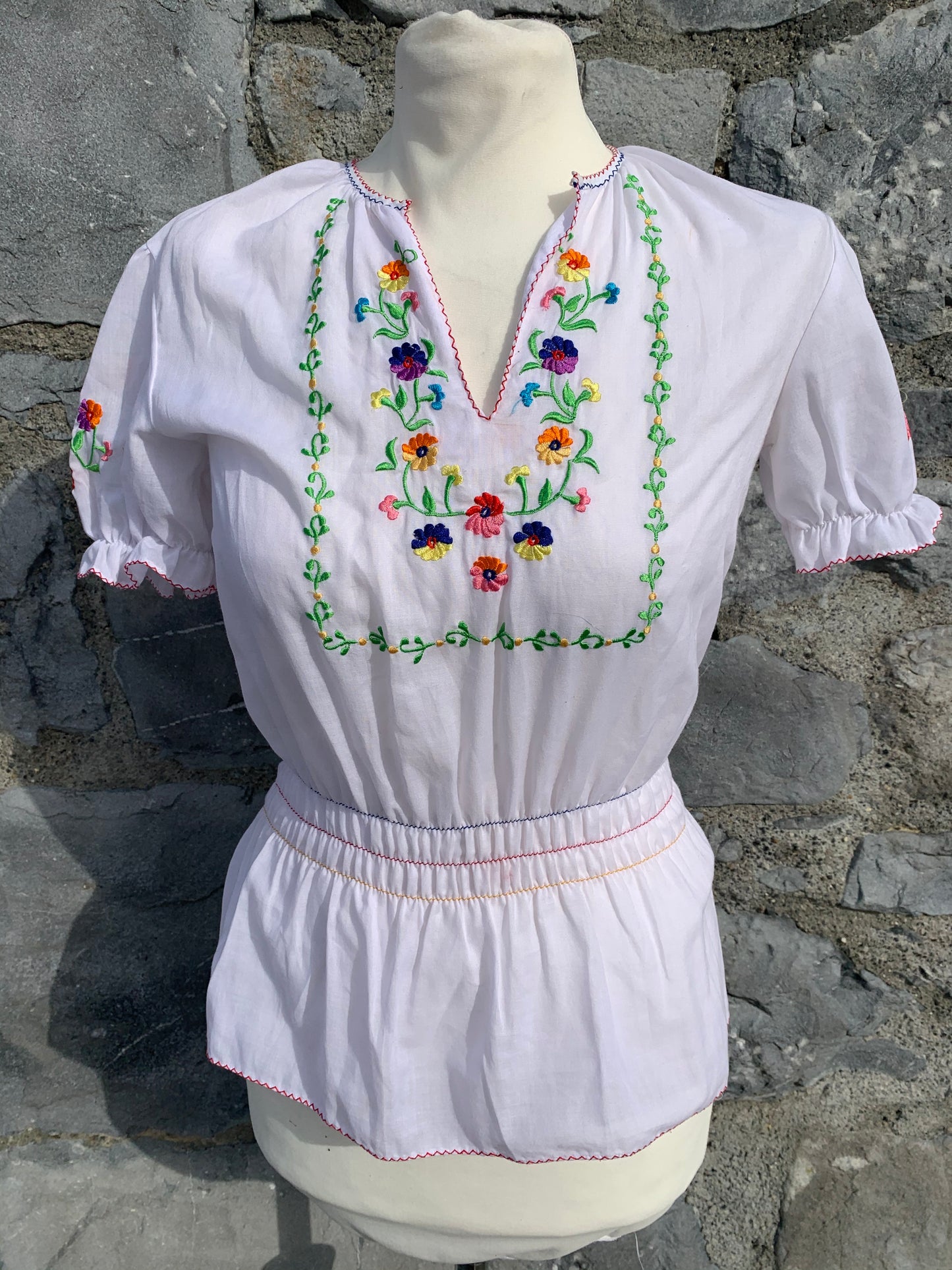 80s white folk top uk 6-8