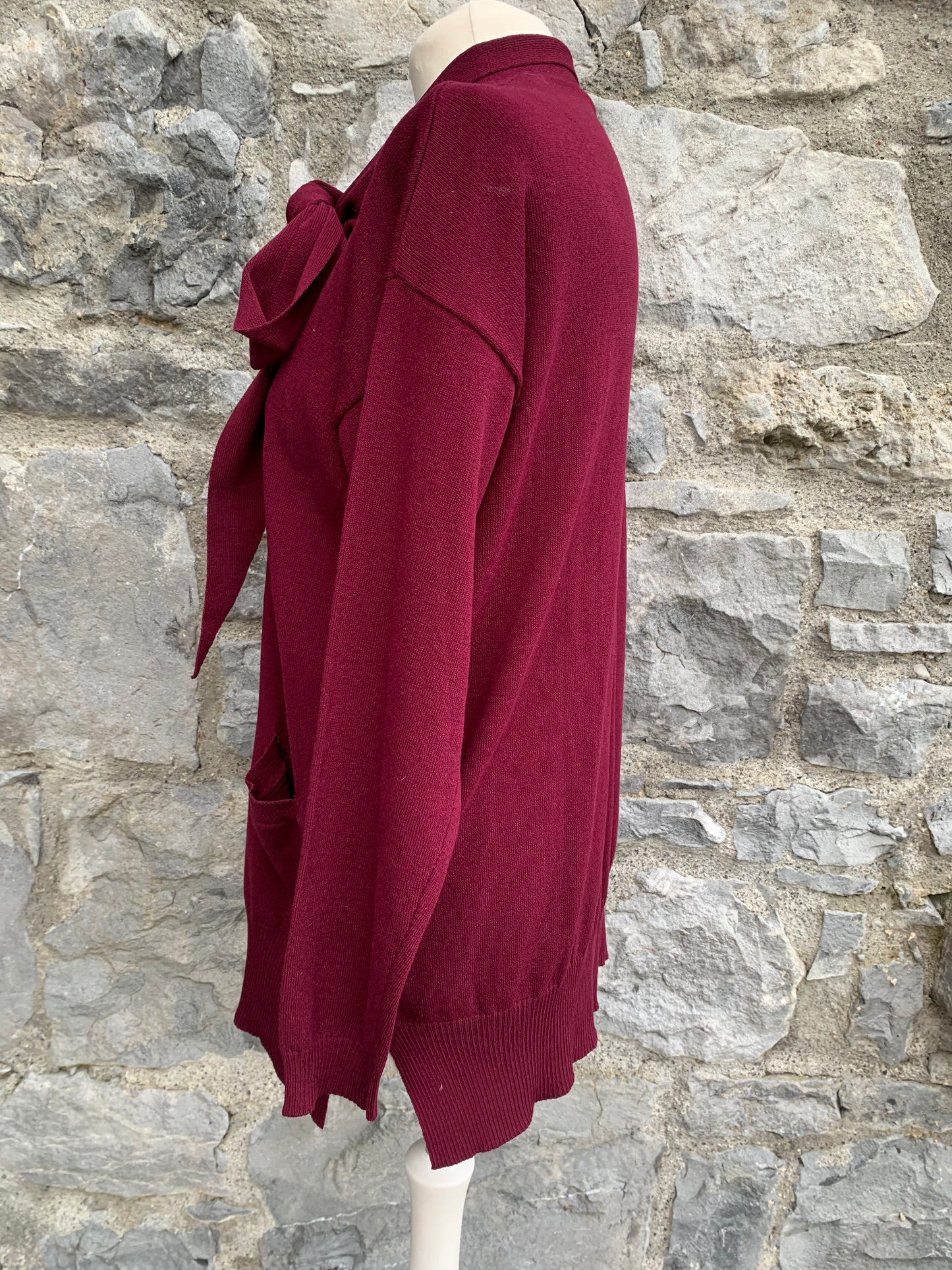 Purple open cardigan uk 14