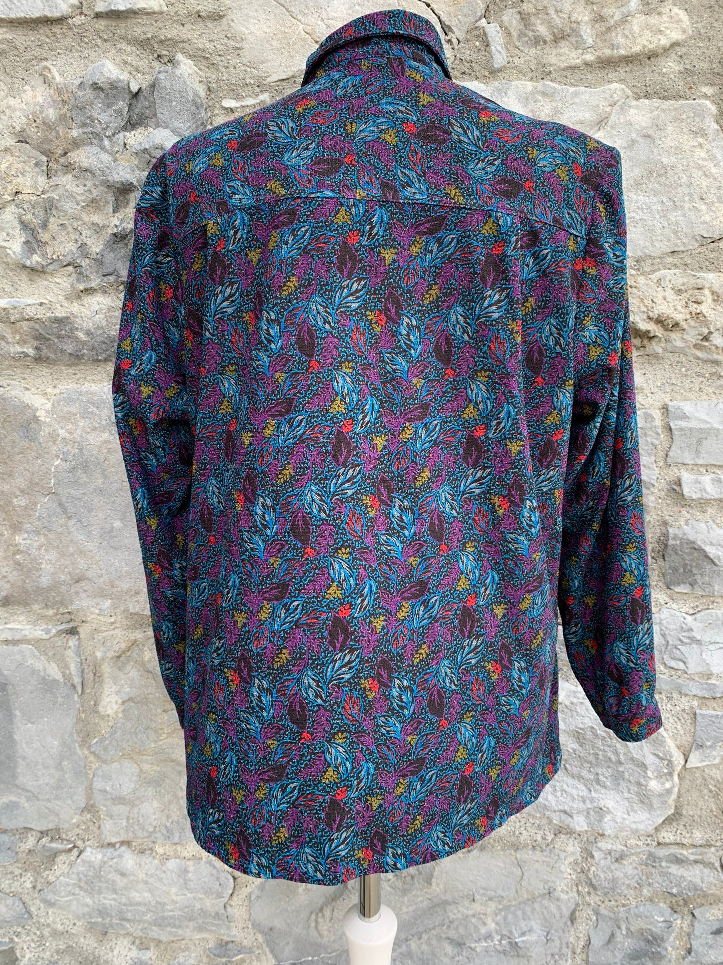 Nammeev 80s colorful leaves blouse uk 12