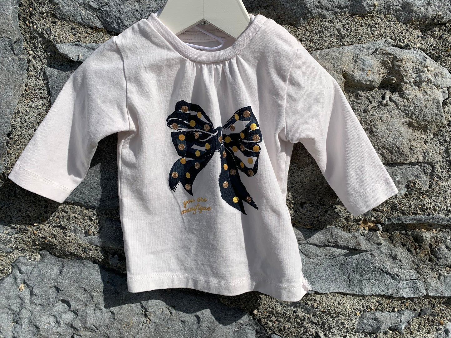 White top with a bow 1-2m (56cm)