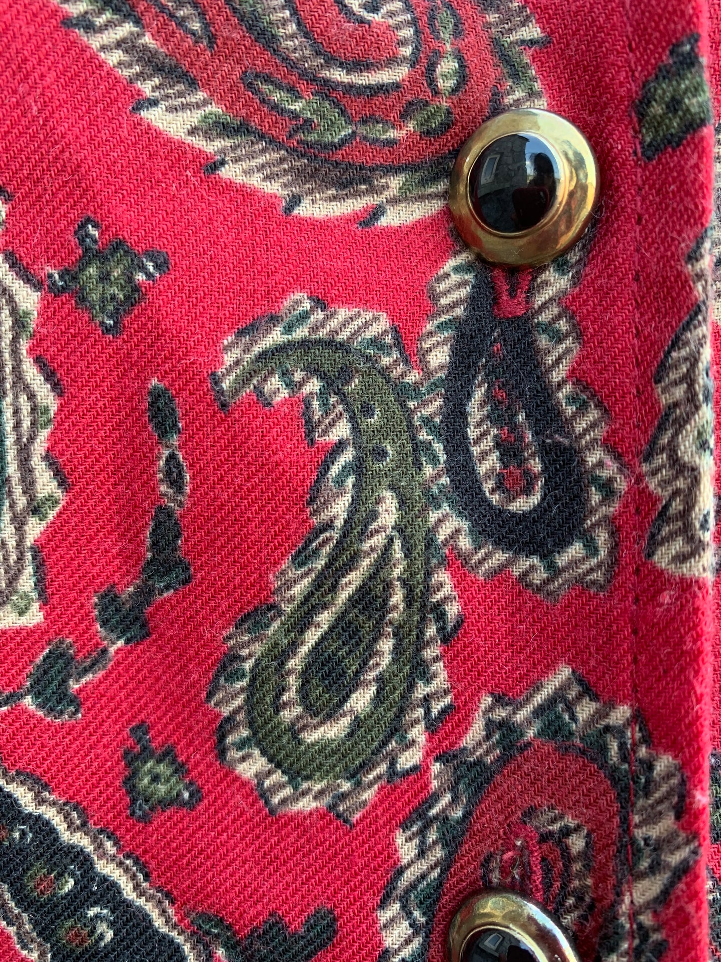Eastex 80s red paisley shirt uk 10