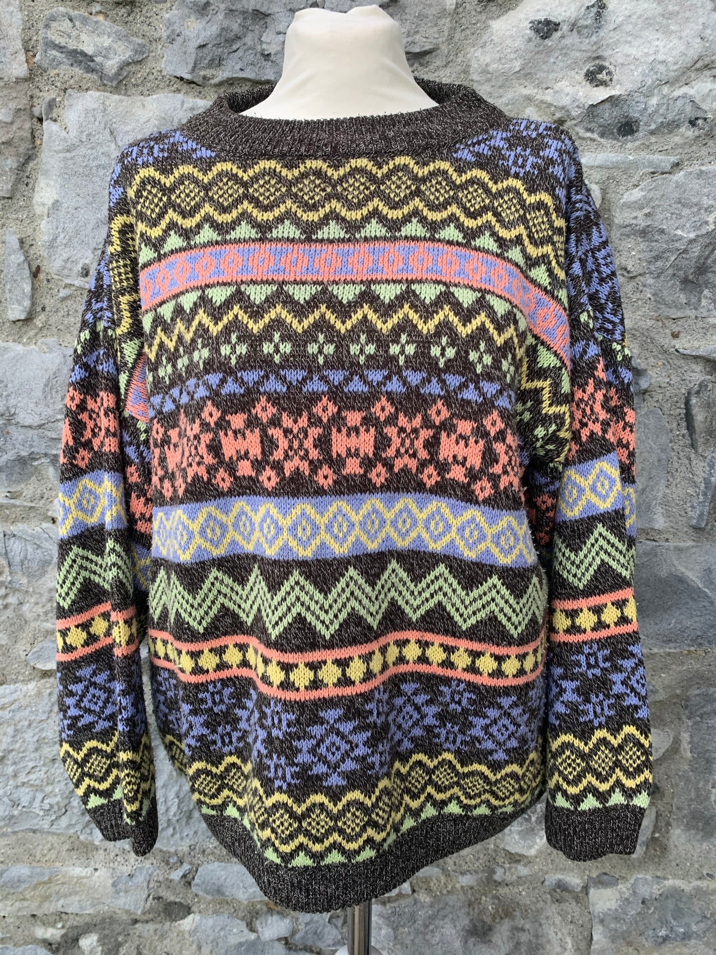 Esprit 90s geometric jumper M/L