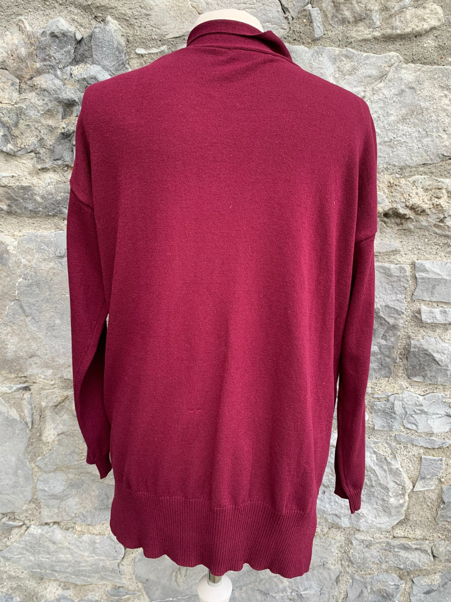 Purple open cardigan uk 14