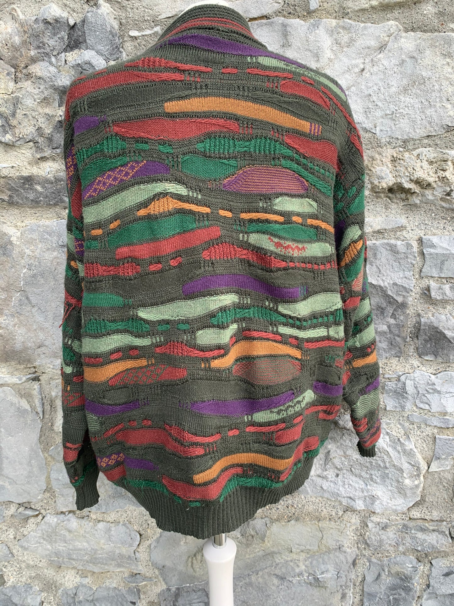 Oscar Haug 80s green cardigan uk 14-16