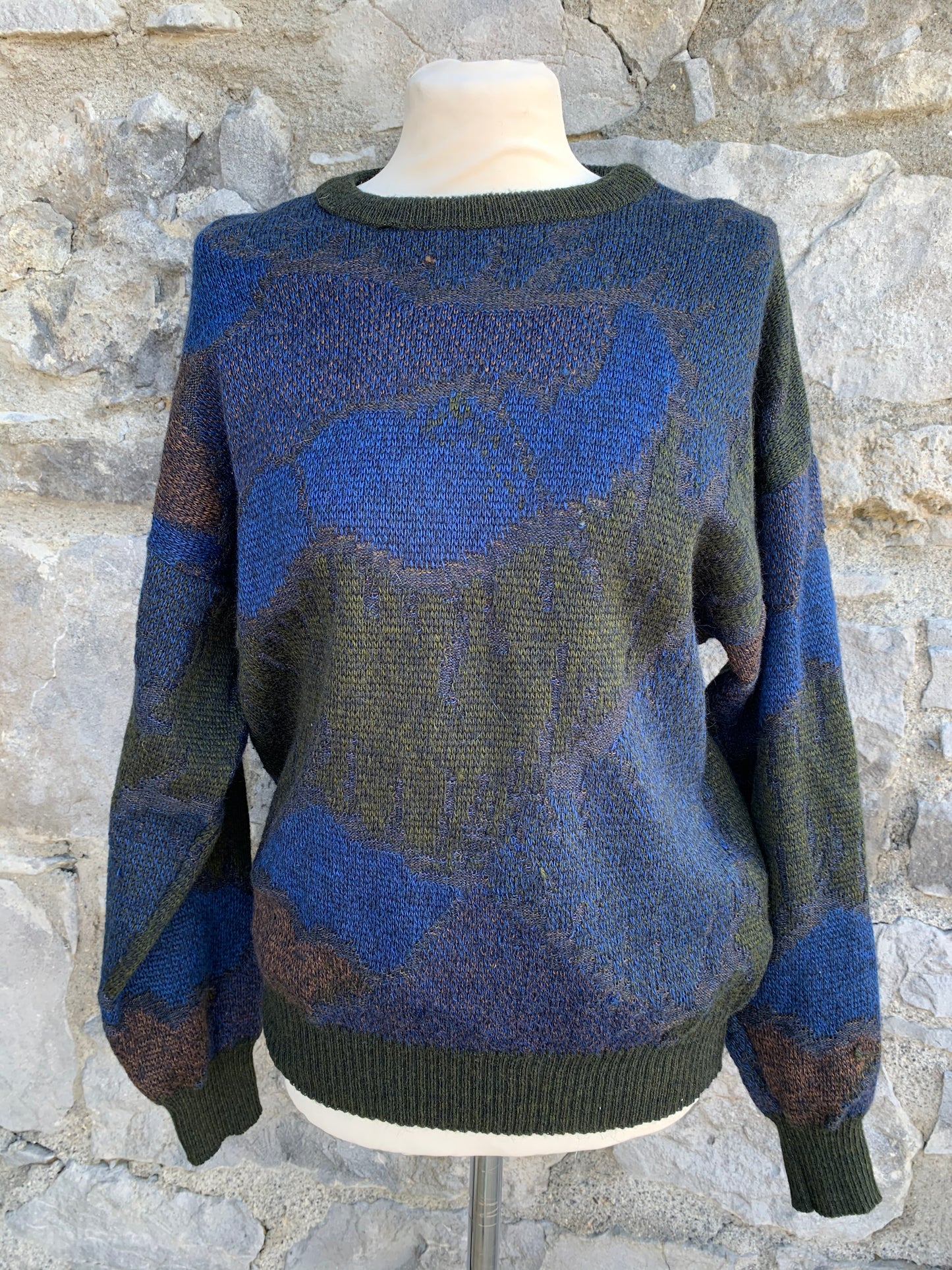Angelo Litrico blue&brown jumper Medium