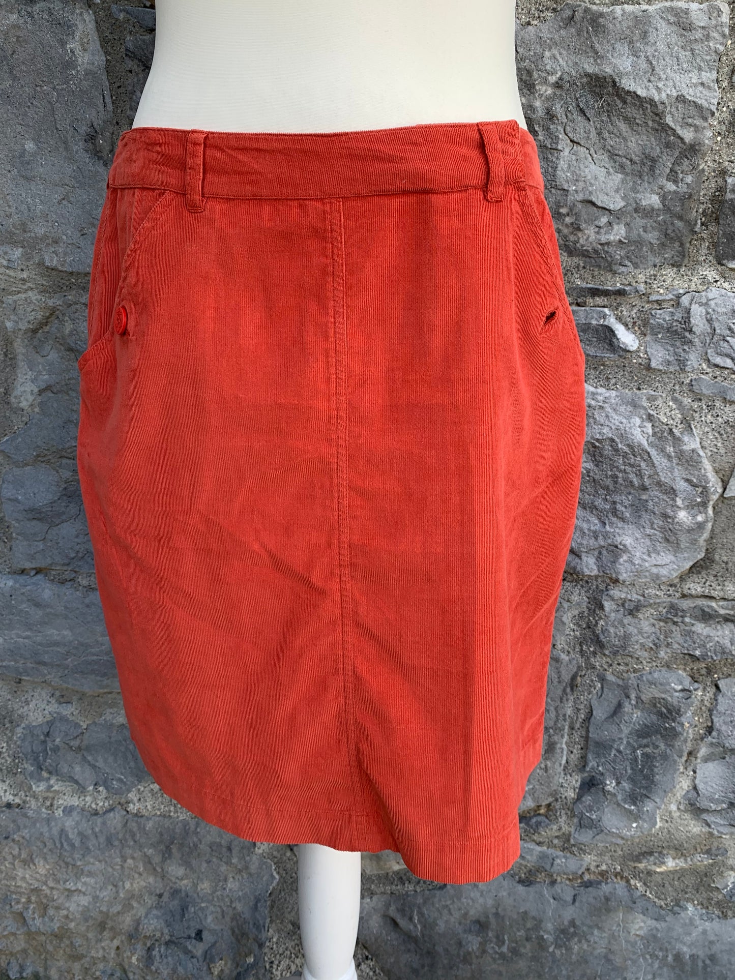 Orange cord skirt uk 12