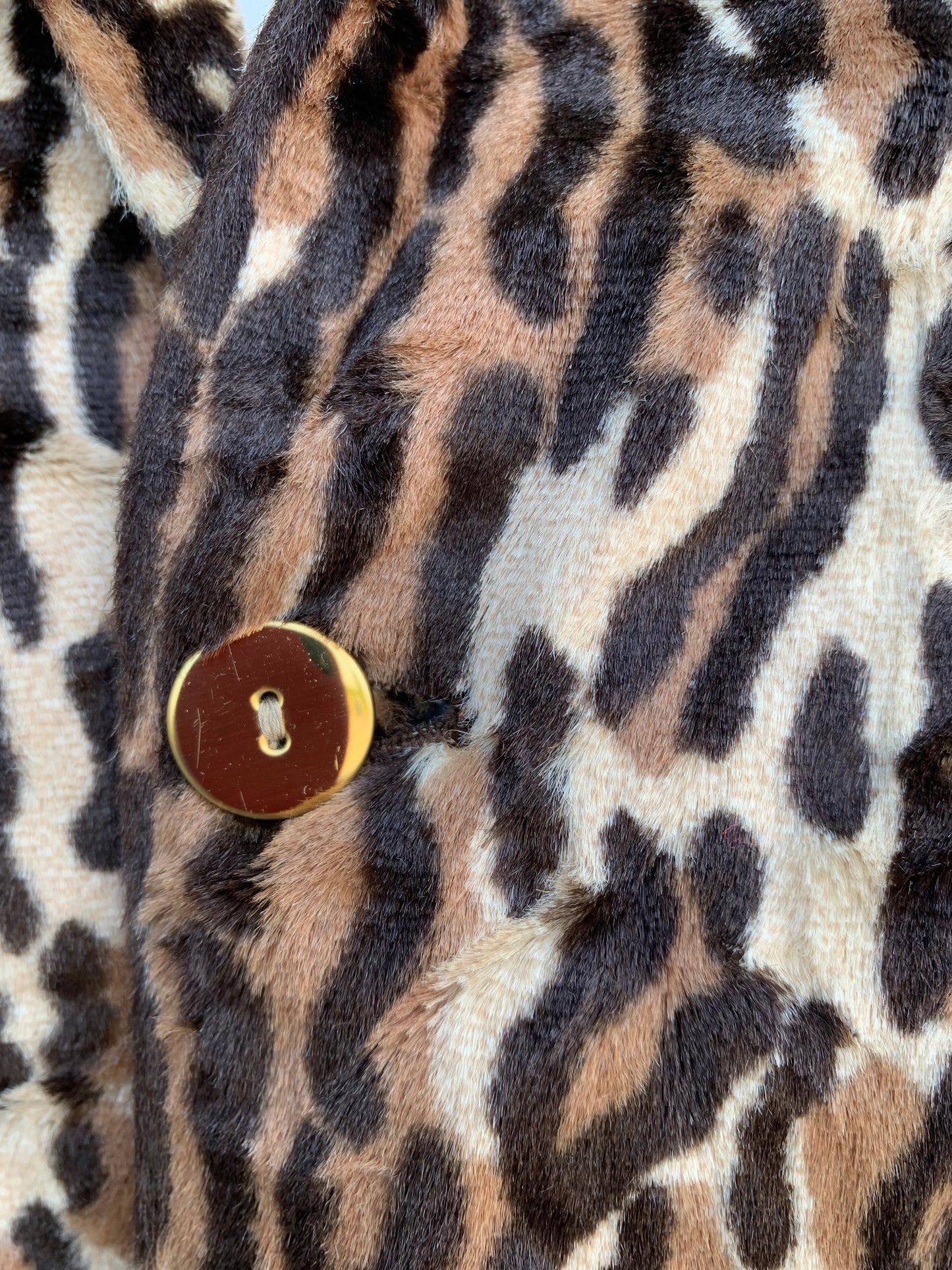 Leopard furry jacket uk 10-12