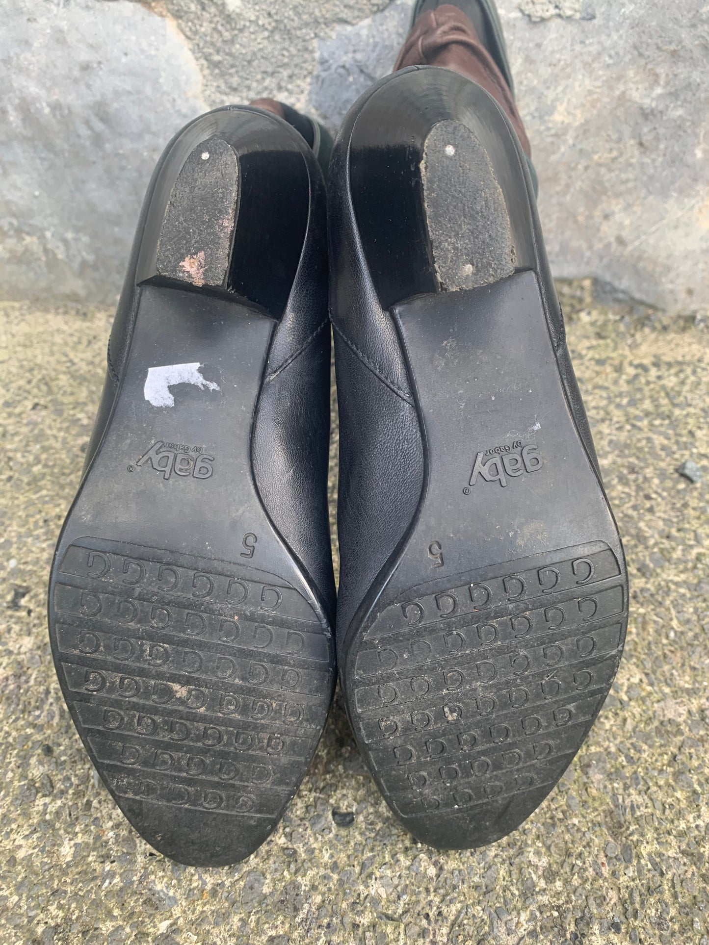 80s brown&black boots uk 4.5 (eu 37.5)