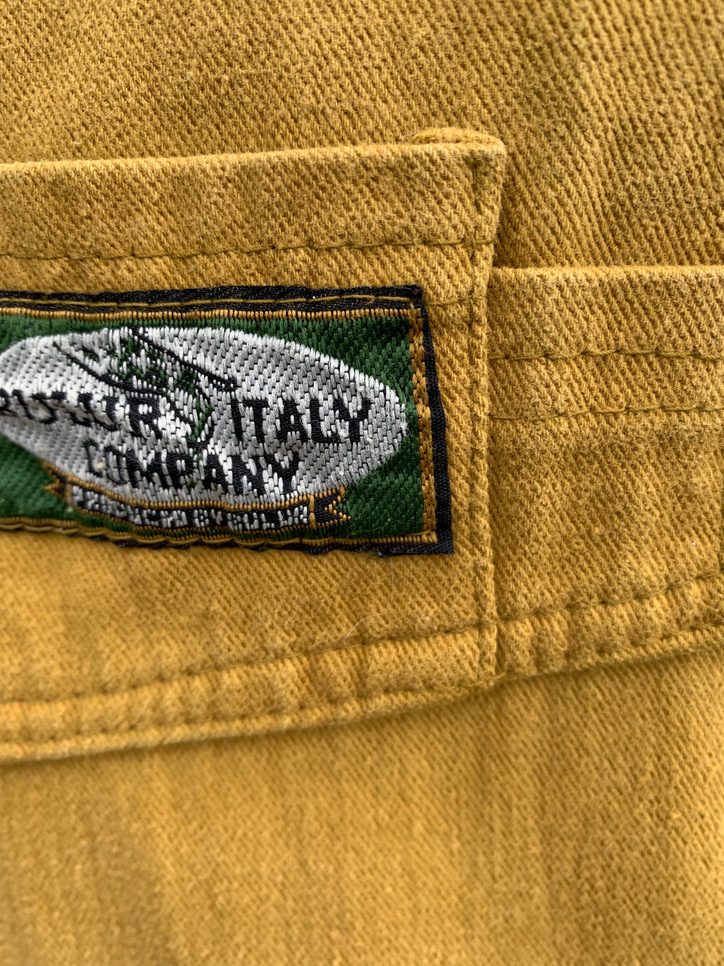 Mustard denim pinafore uk 8