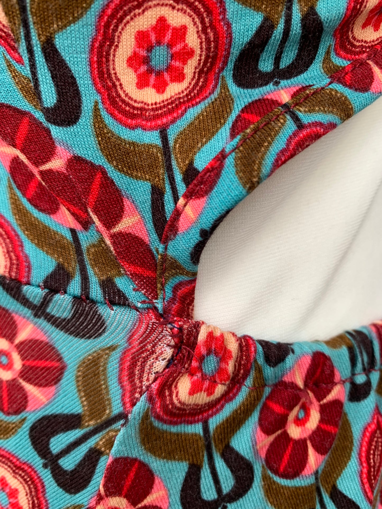 Red&teal floral dress uk 8