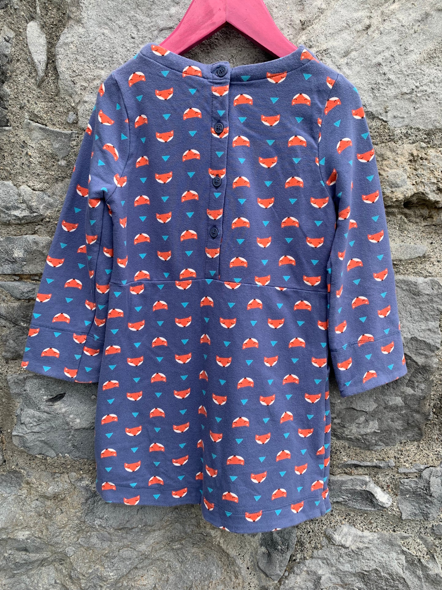 Foxes blue dress 3-4y (98-104cm)