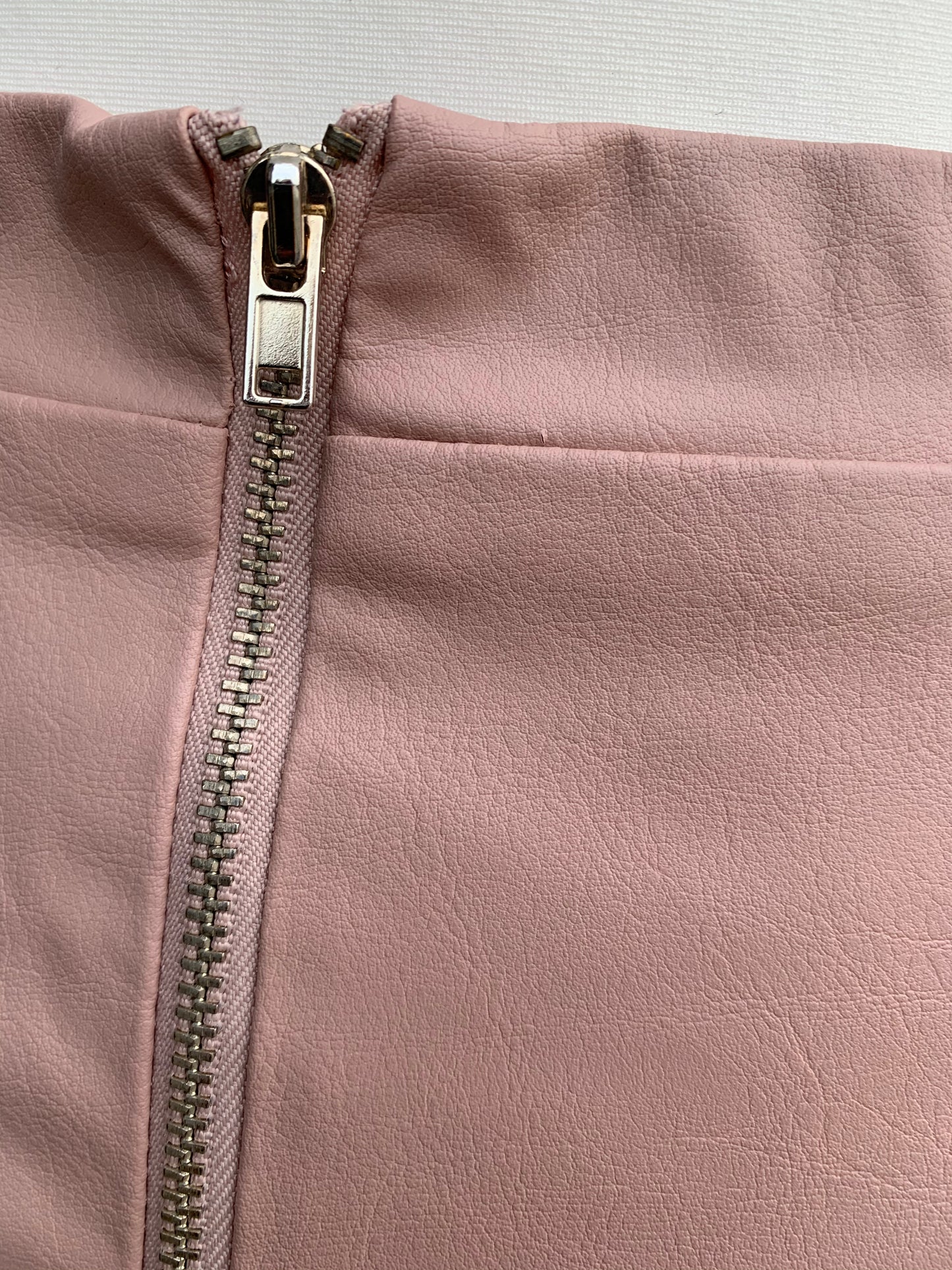 Faux leather pink skirt uk 10