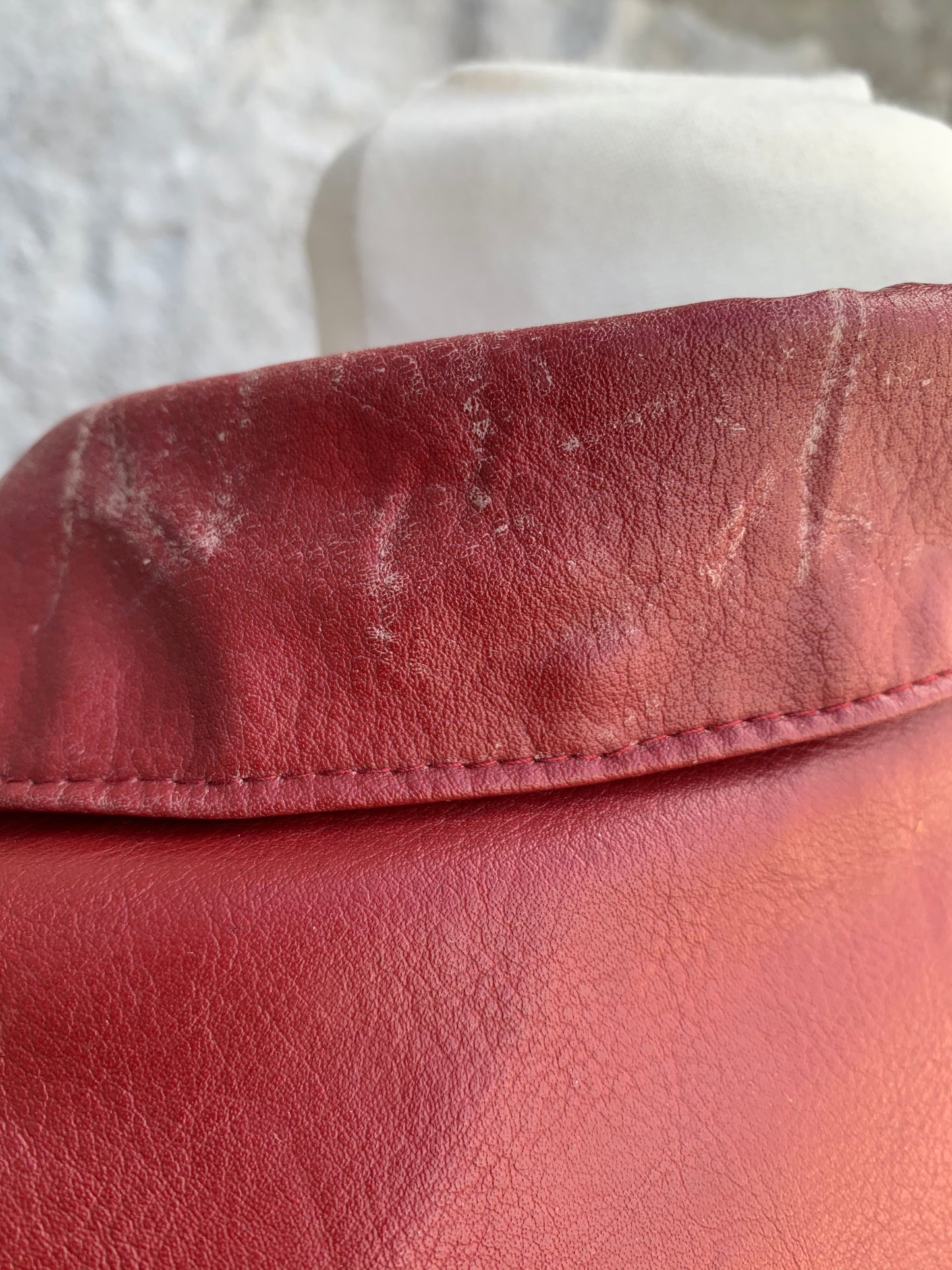 Red leather coat uk 10