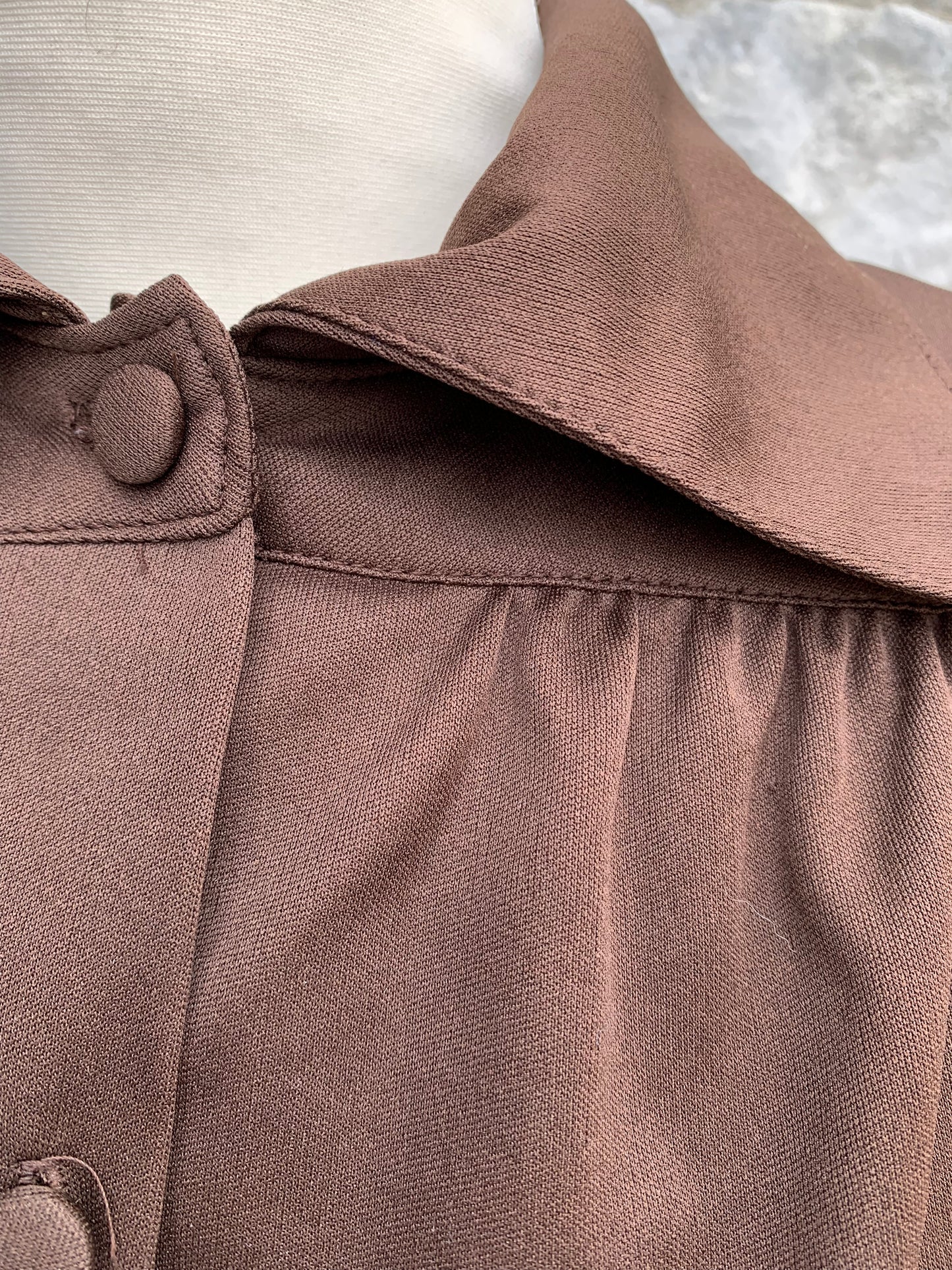 Brown shirt with a bow uk 8-10