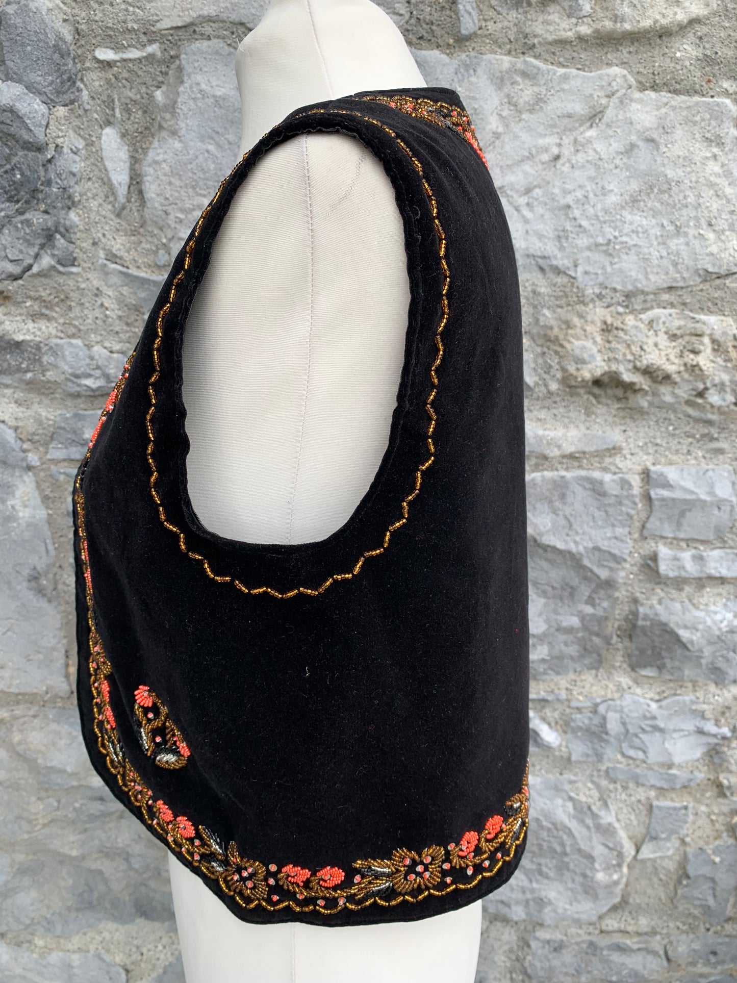 Embroidered velvet waistcoat uk 8-10