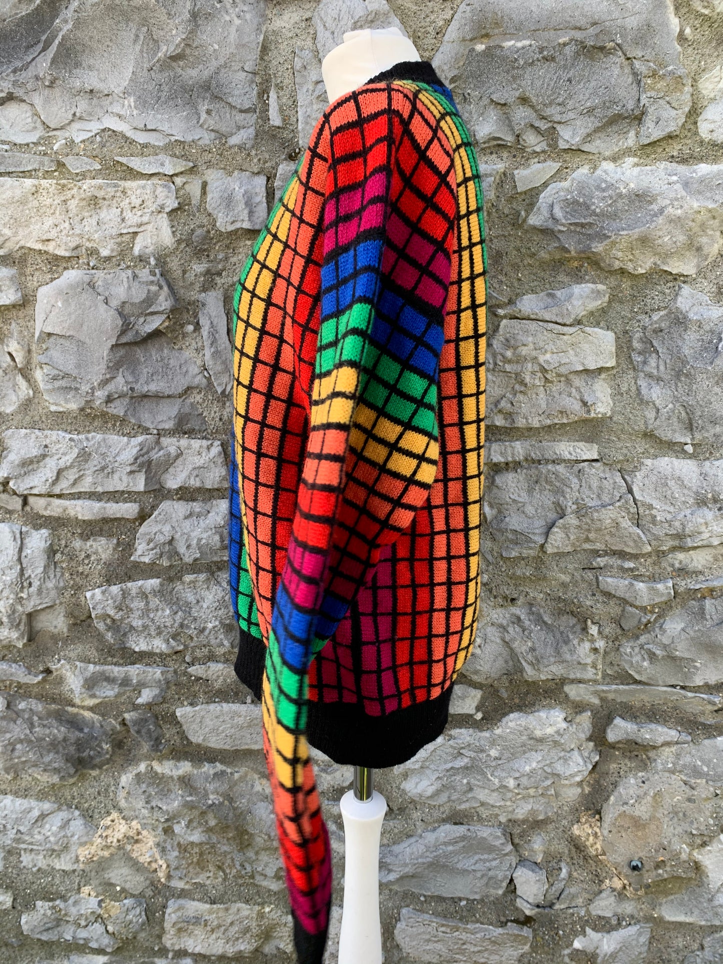Rainbow squares jumper Medium