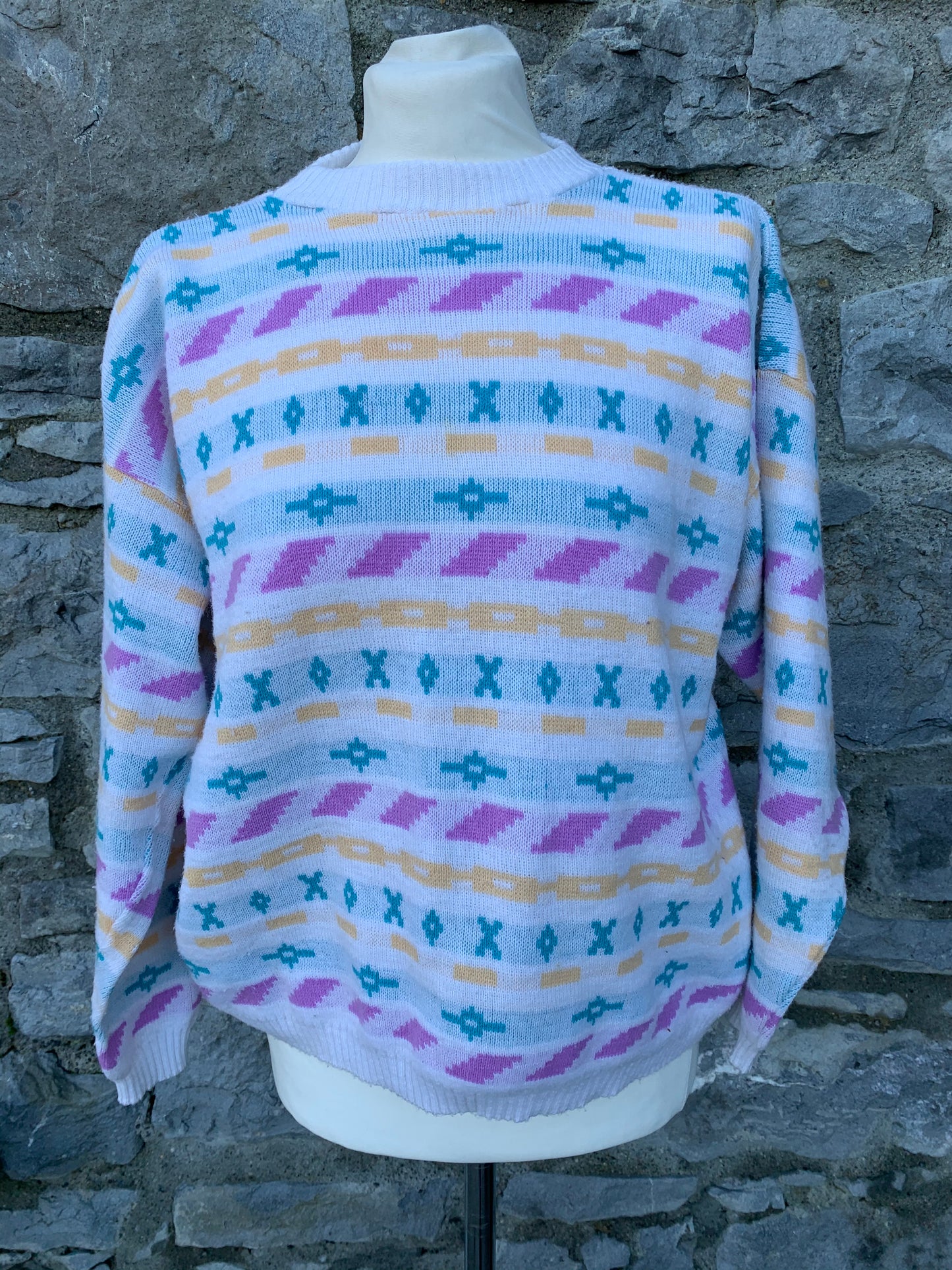 Light geometric jumper uk 10-12