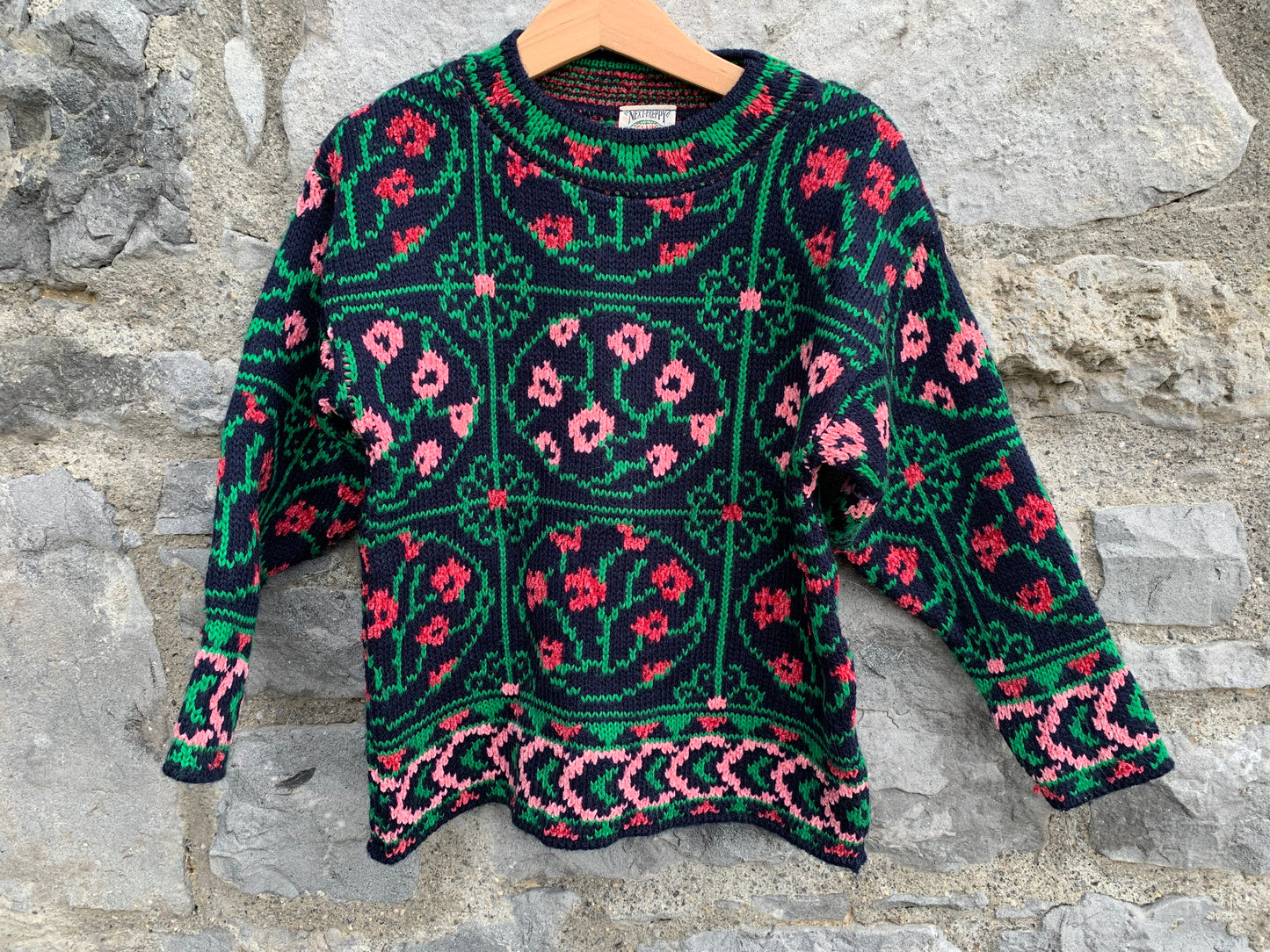 Next 80s floral jumper 5y (110cm)