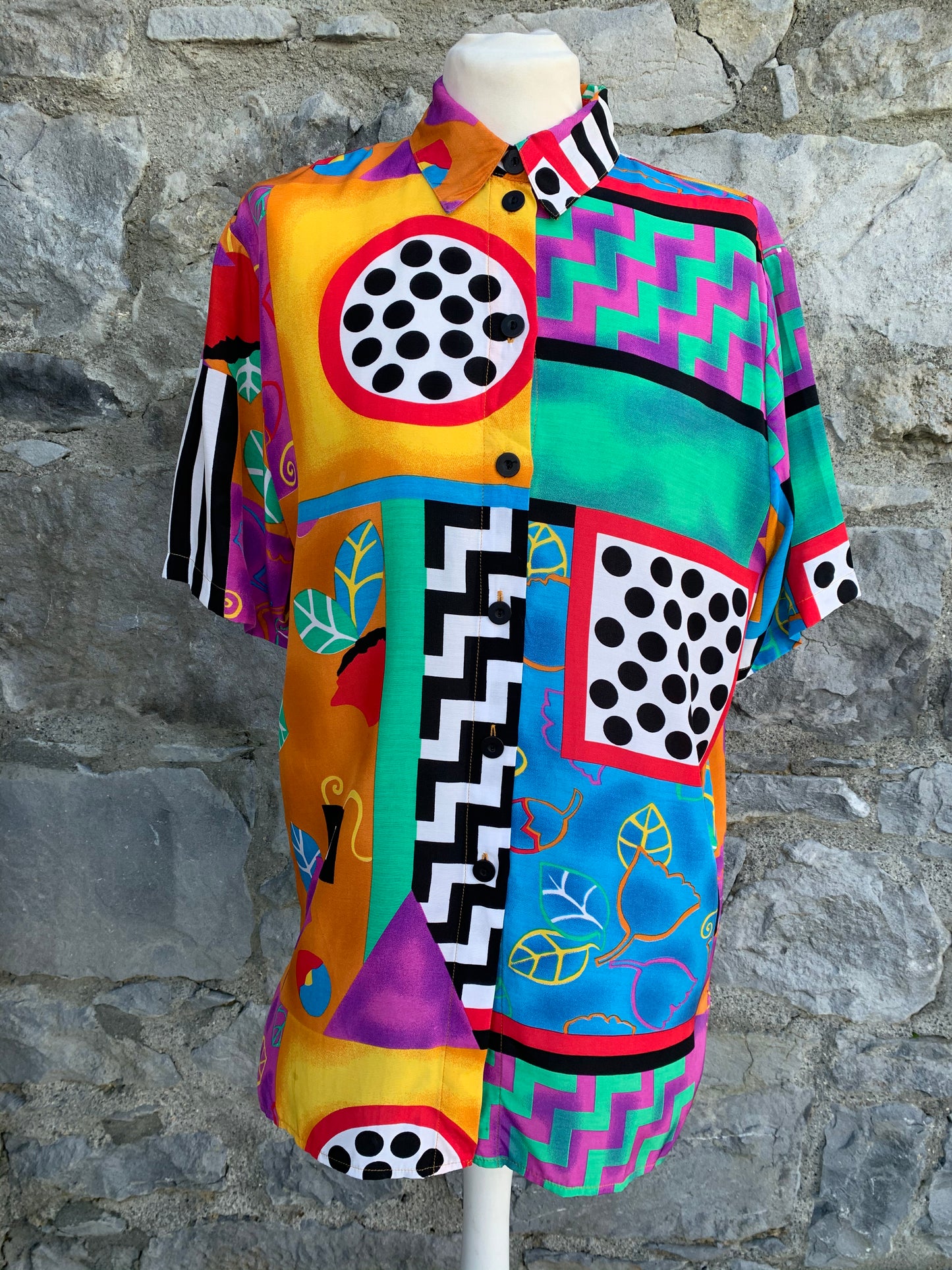 Abstract colourful shirt uk 10-12