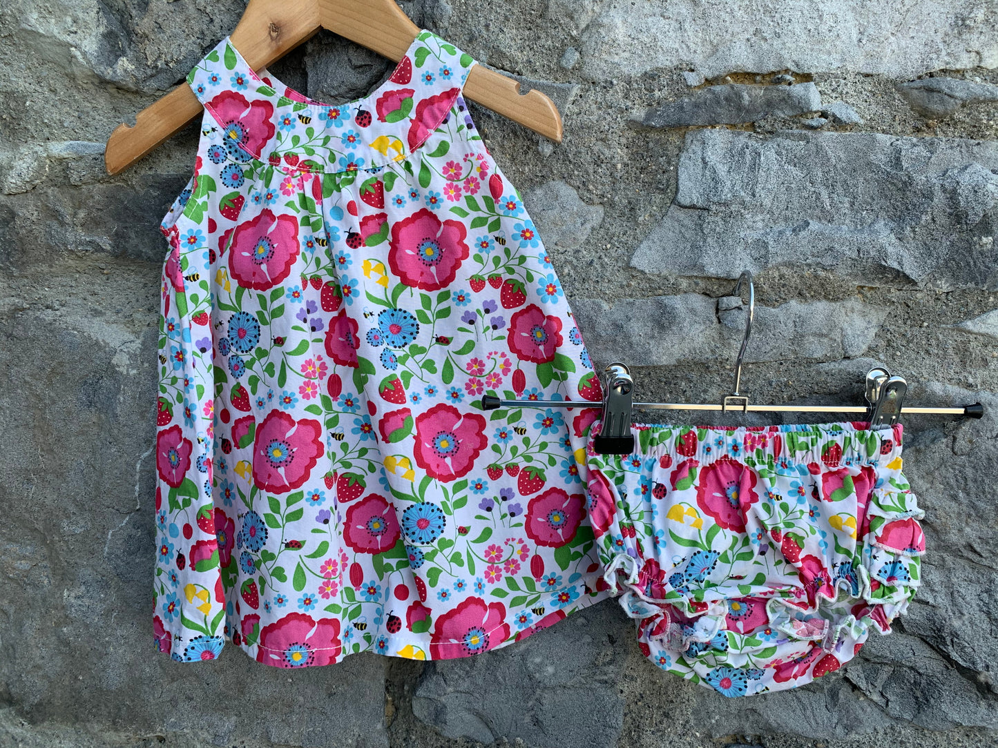 Floral dress with bloomers 4-6m (62-68cm)