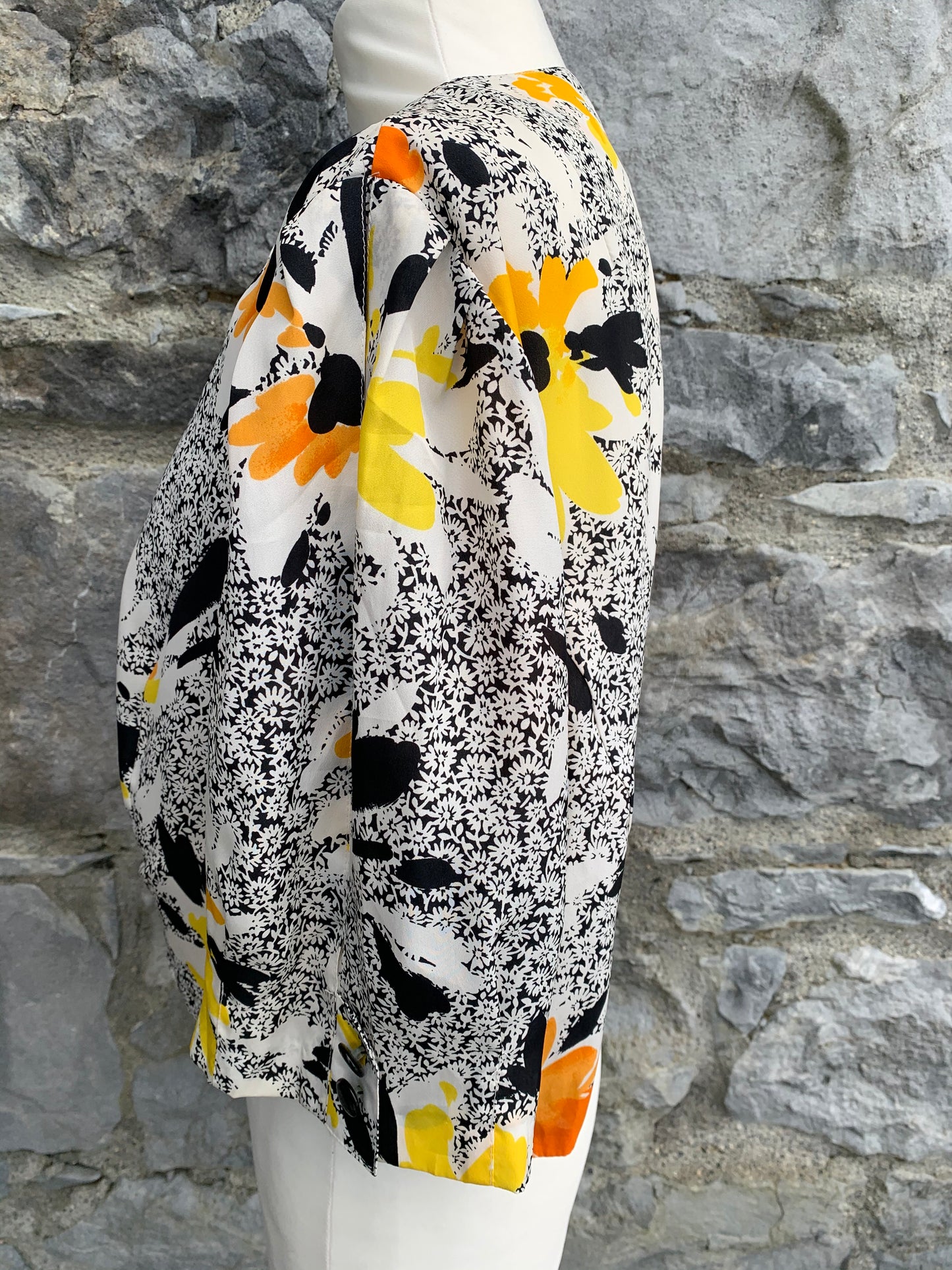 Ina exclusiv 80s yellow&brown blouse uk 12-14
