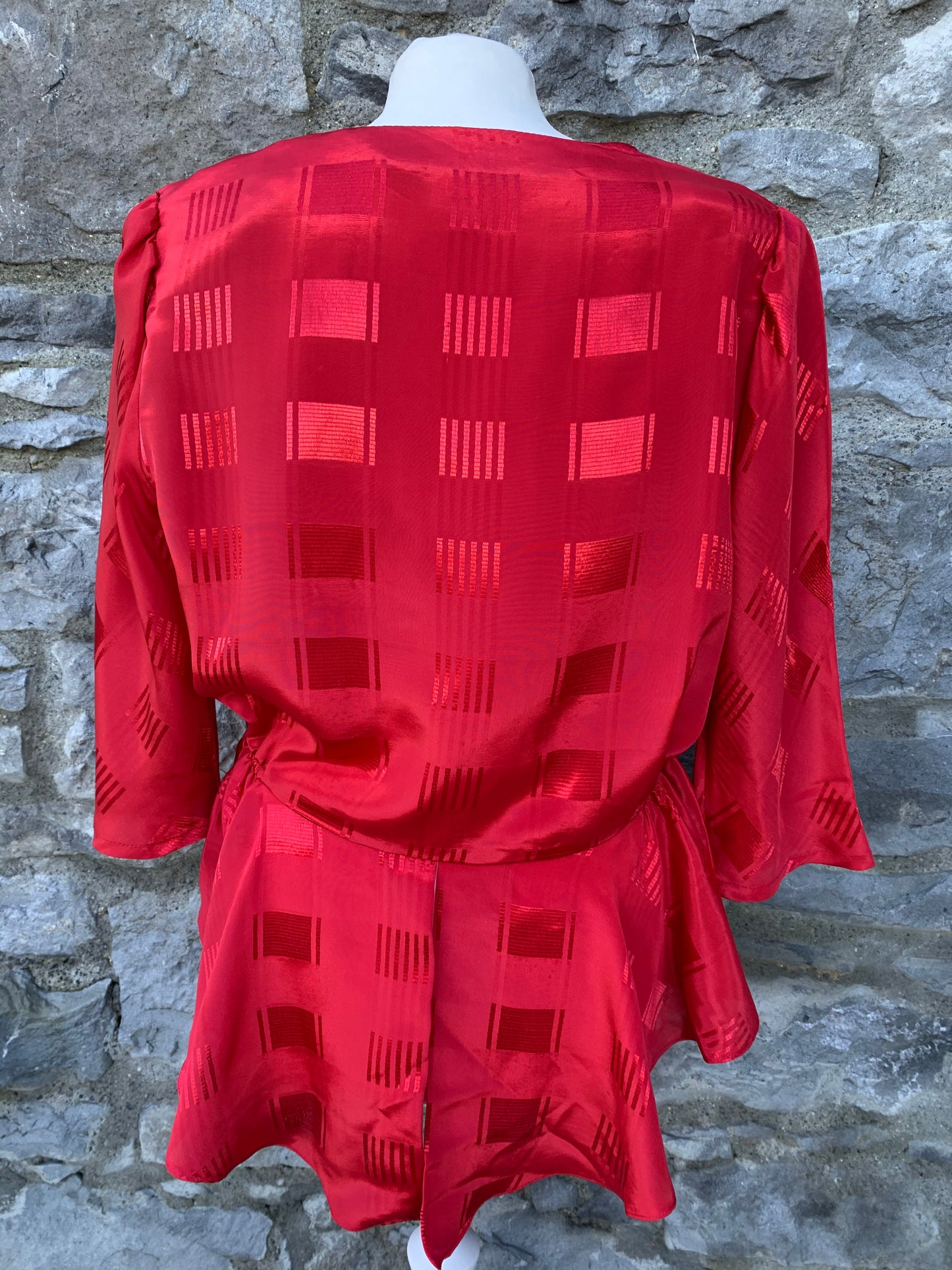 LouLou 80s red blouse uk 10-12