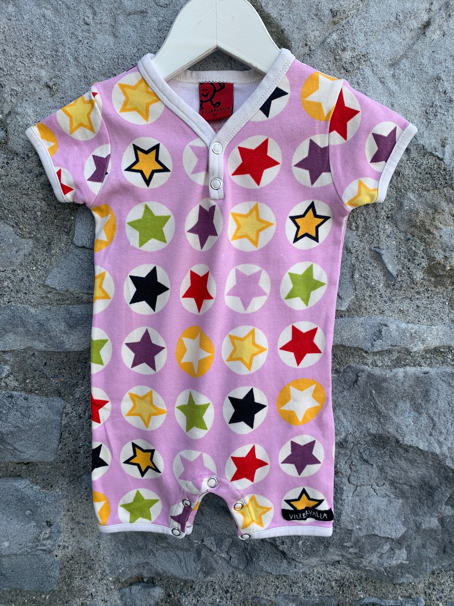 Pink stars rompers 3m (62cm)
