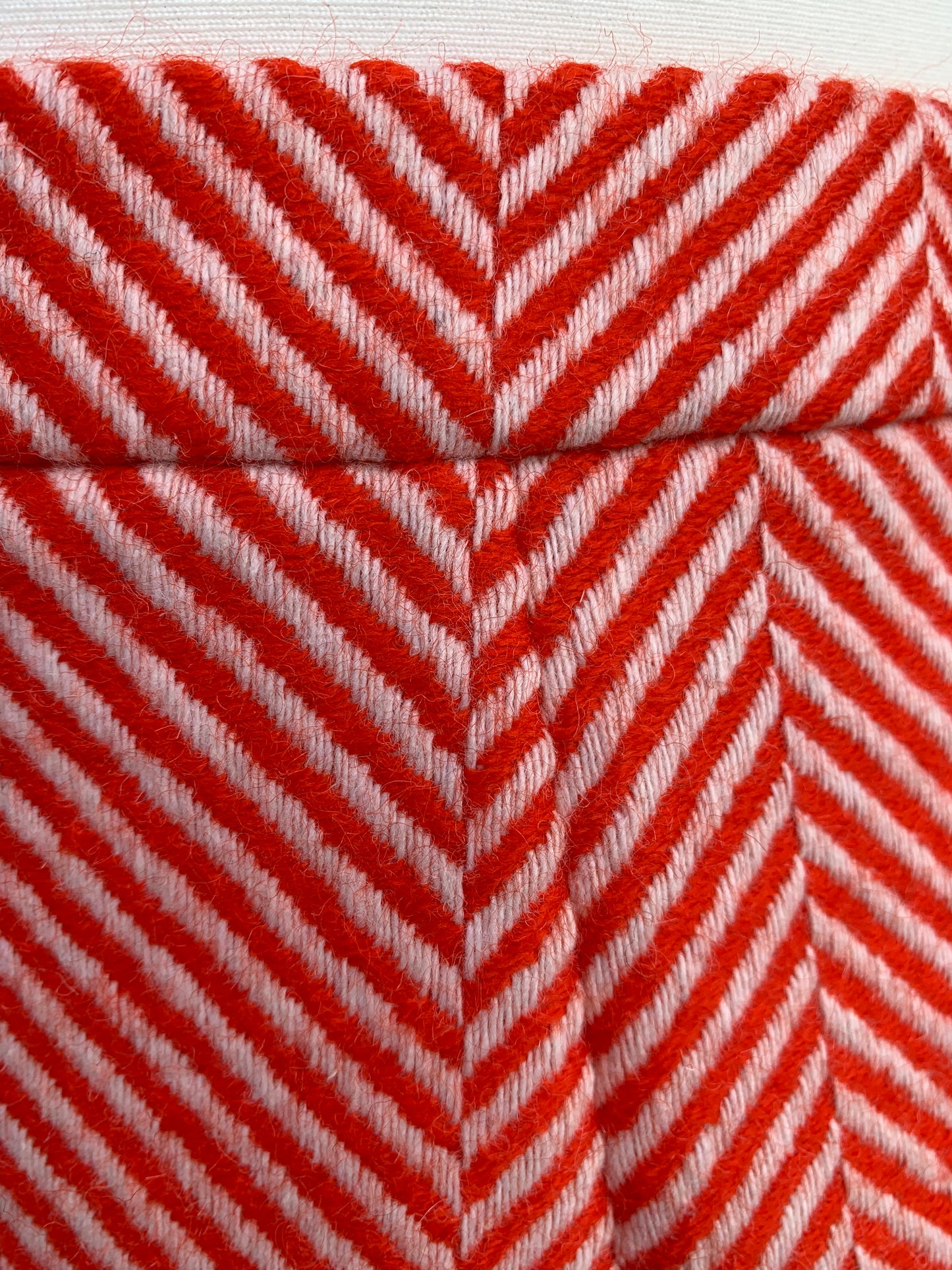 Orange chevron skirt uk 8