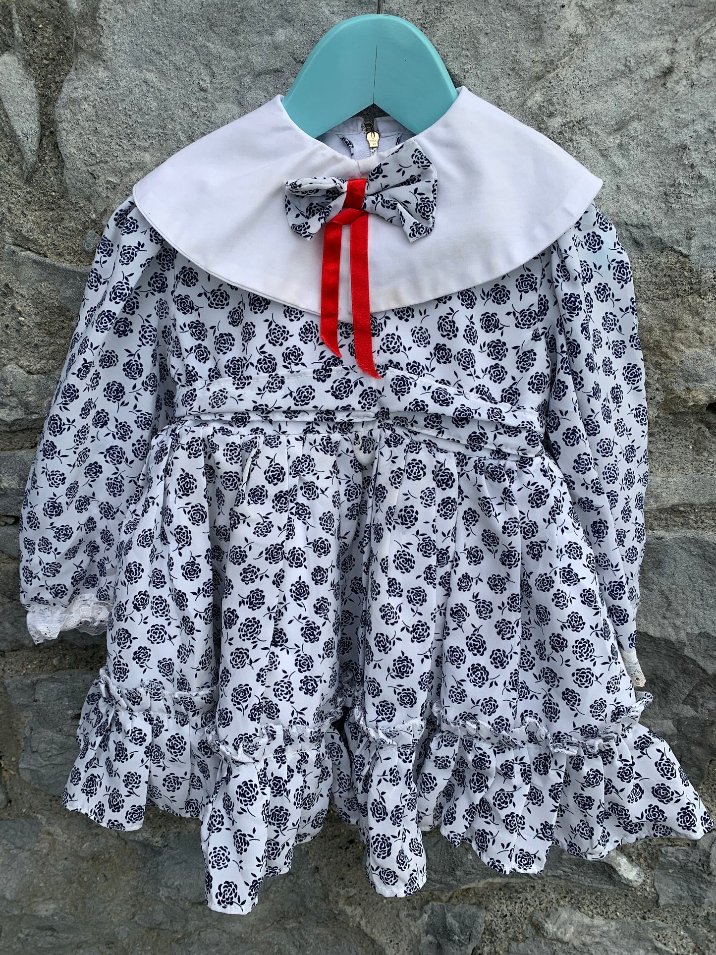Vintage roses dress 18-24m (86-92cm)