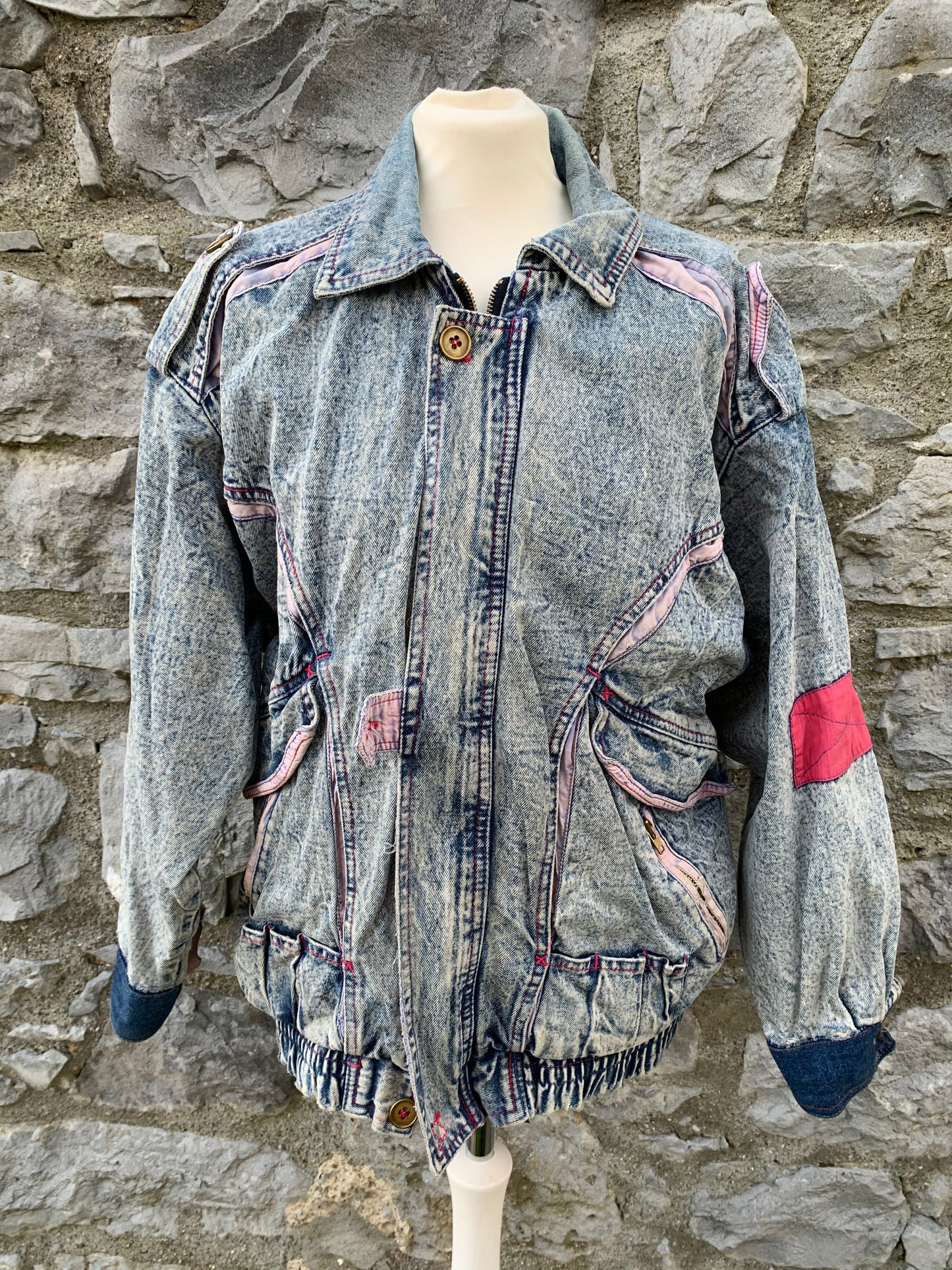 80s washed denim jacket uk 10-12