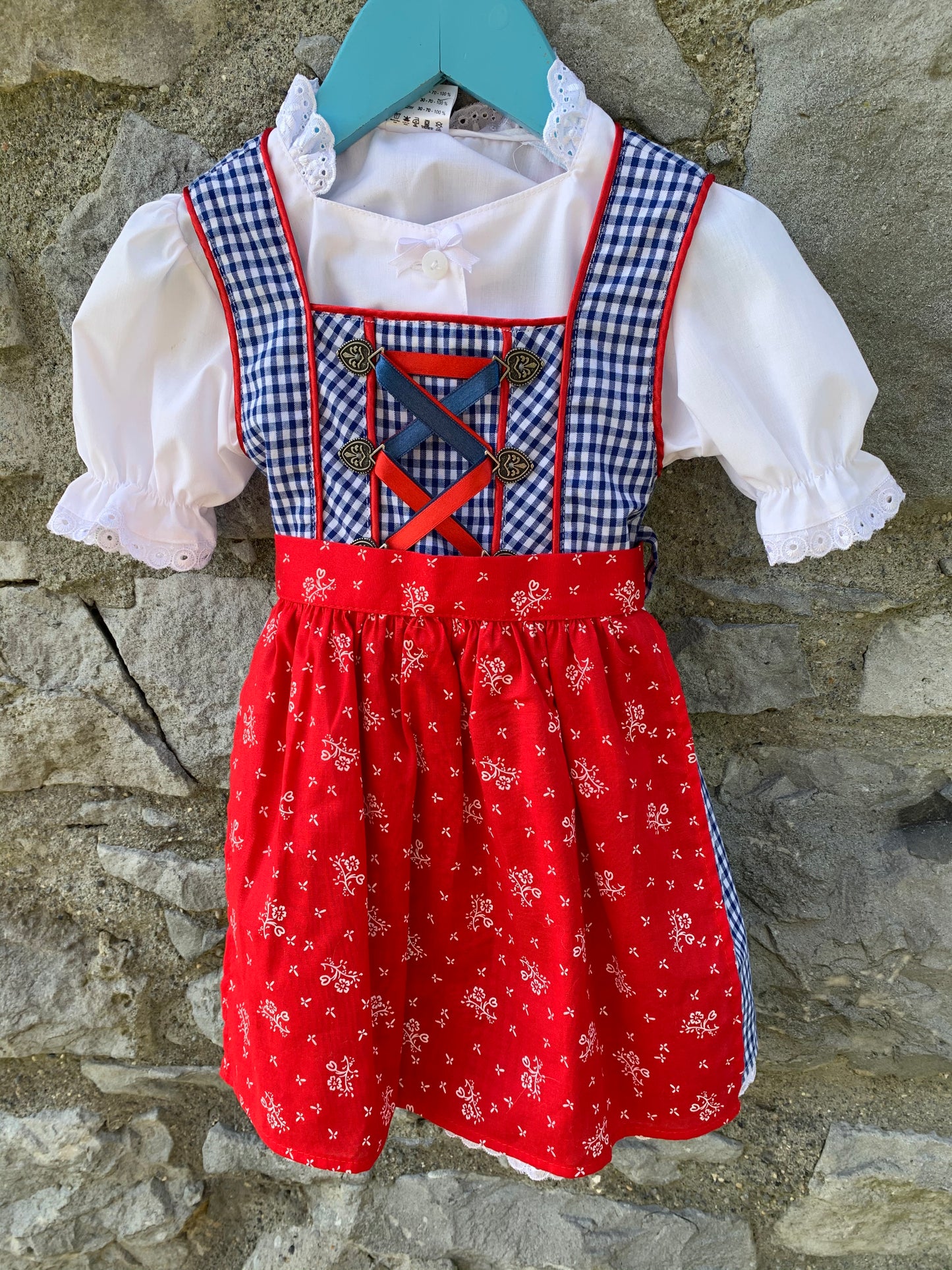 Coala folk pinafore&shirt 18-24m (86-92cm)