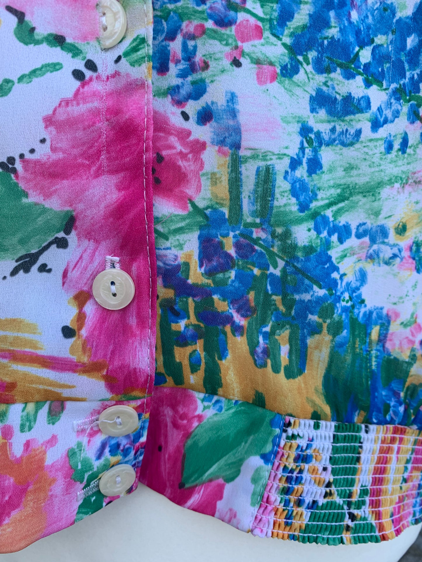 Paul Separates 80s floral top uk 12