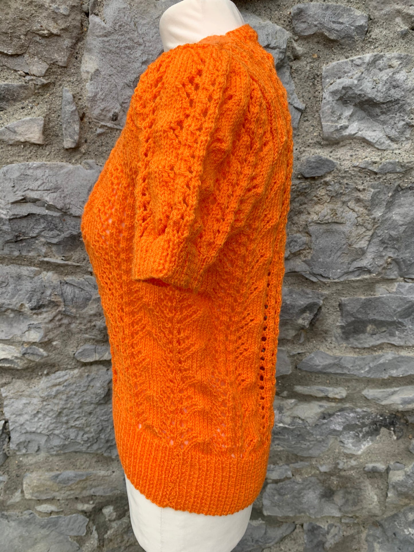 Orange knitted top uk 10-12