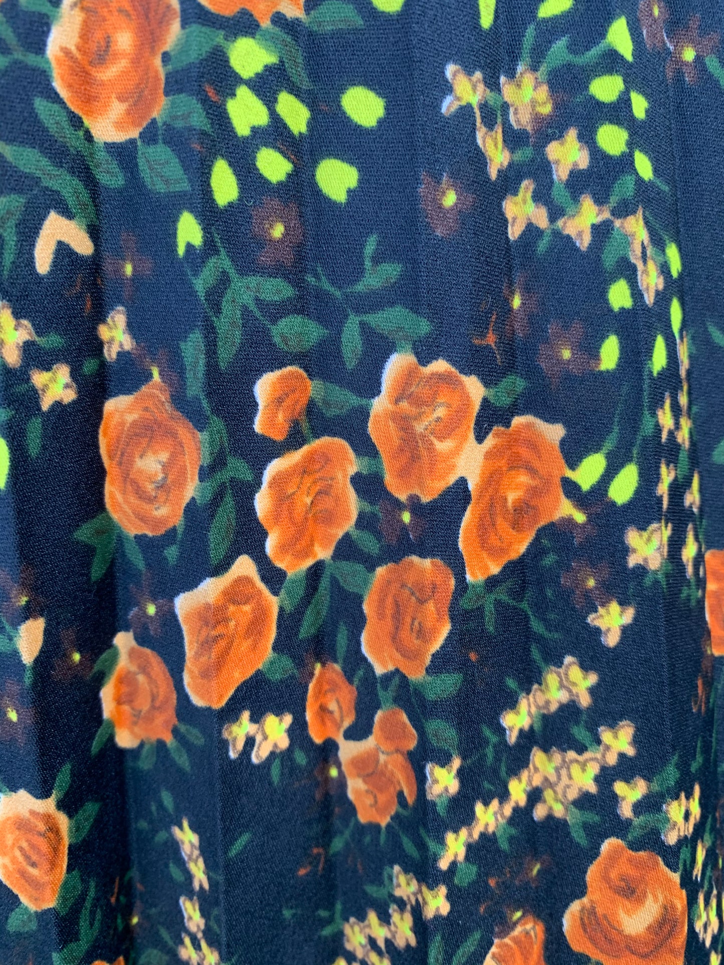 Orange roses skirt uk 8