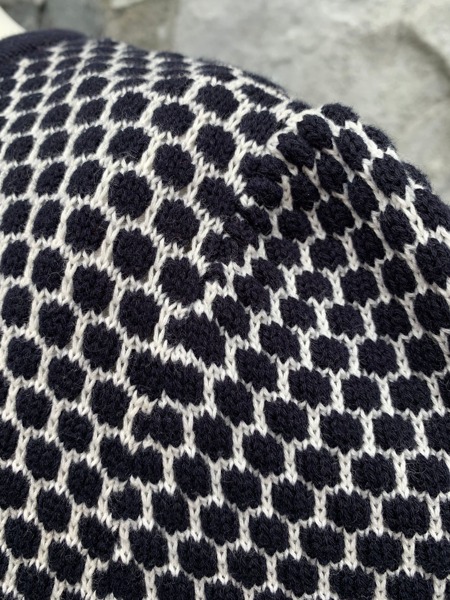 Black&white raised knit dress uk 14