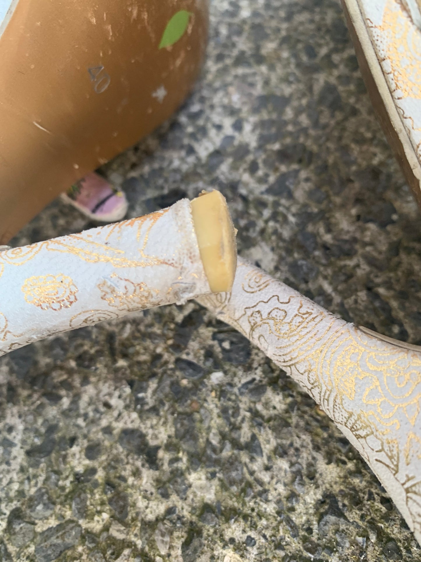 Cream heels uk 6.5 (eu 40)