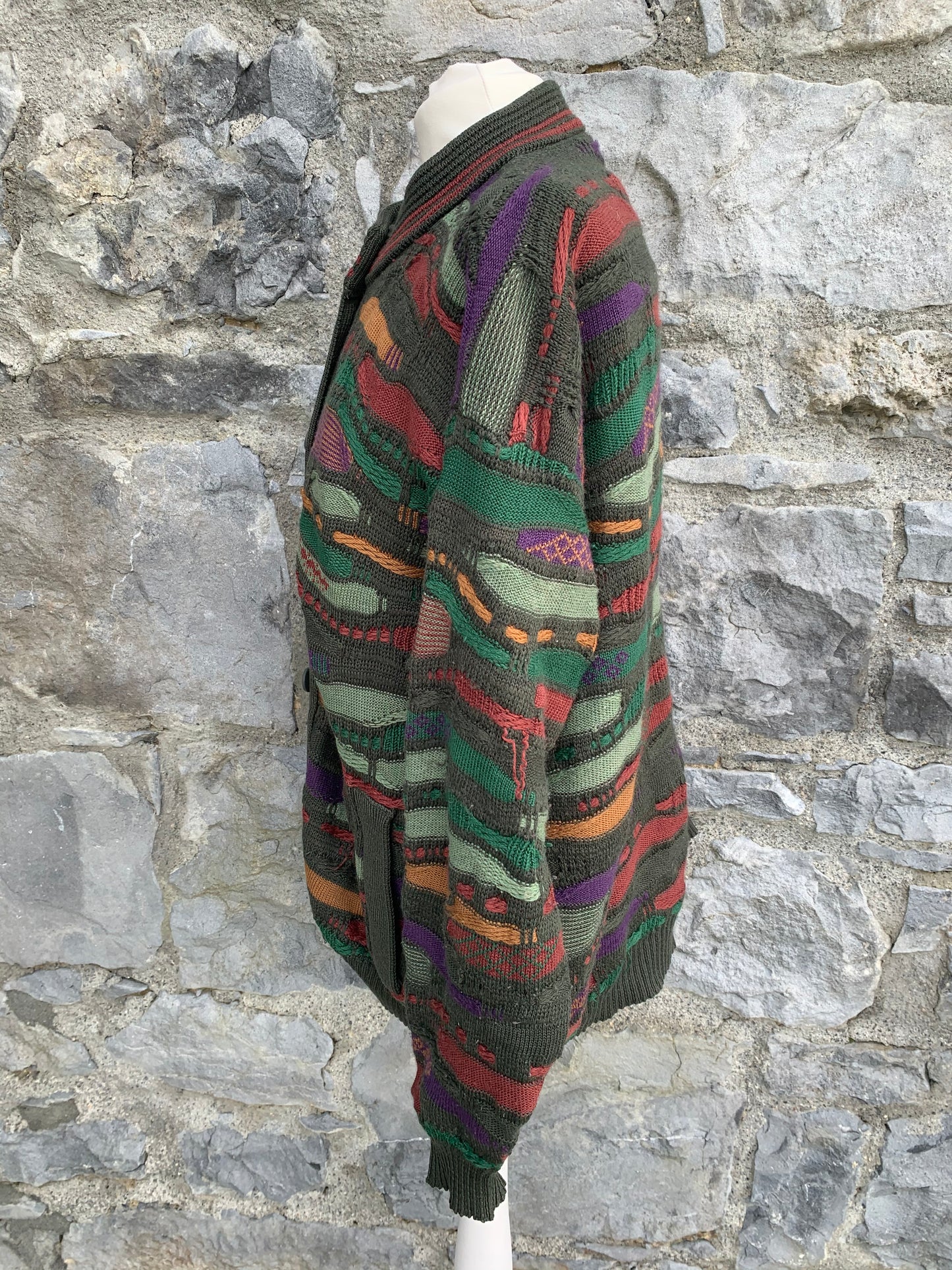 Oscar Haug 80s green cardigan uk 14-16