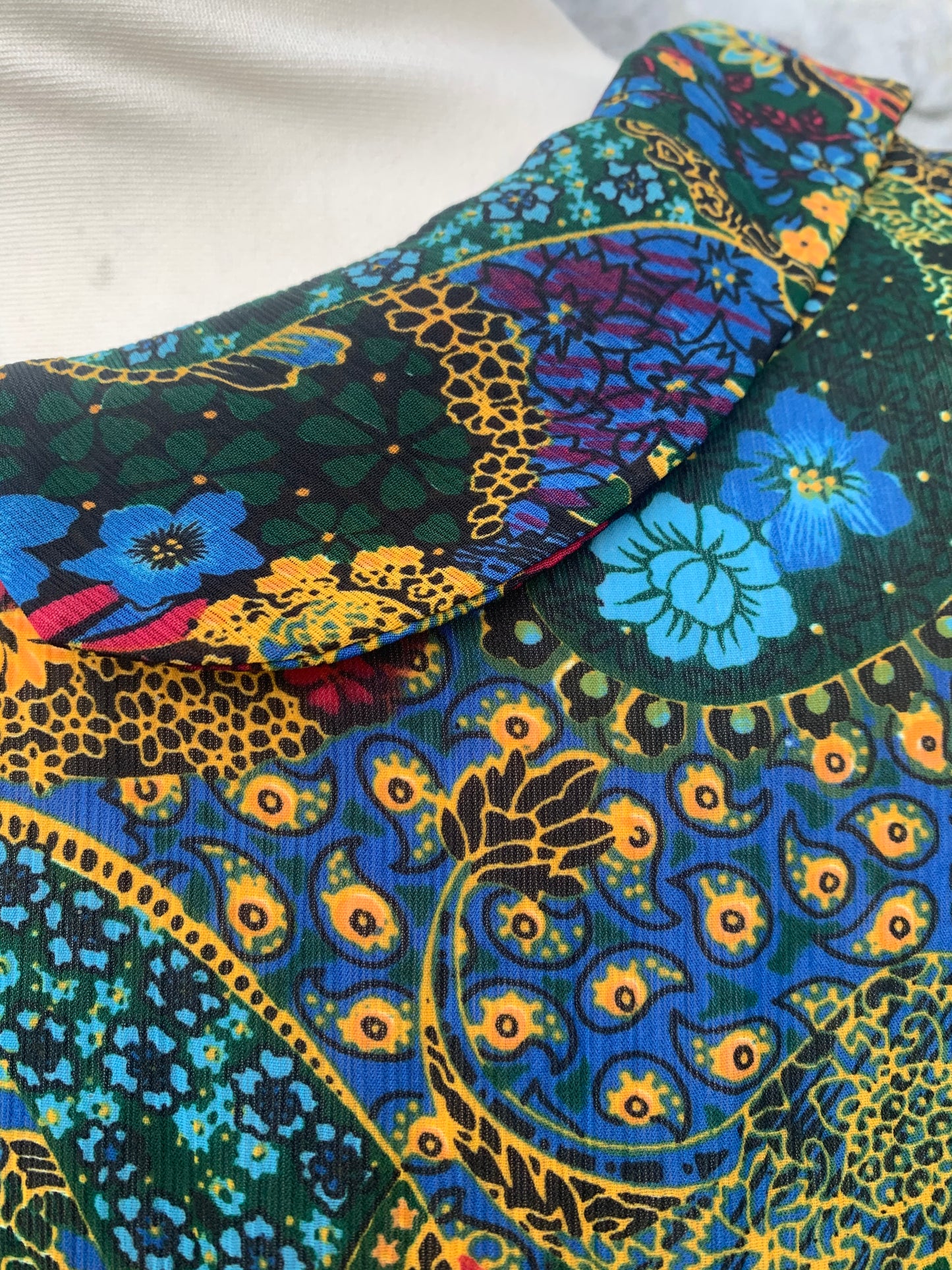 80s floral top uk 16-20