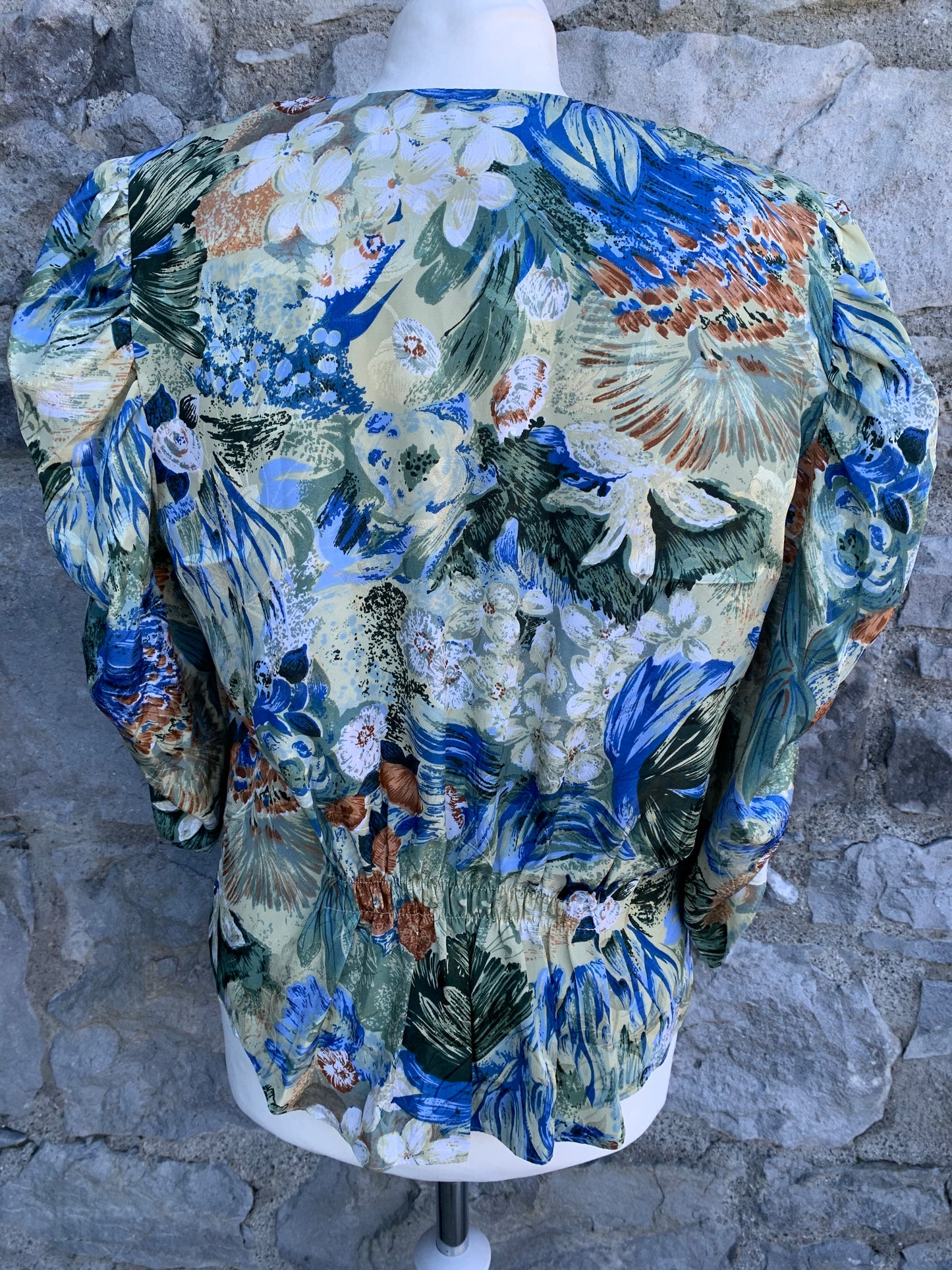 80s Golden Gate floral blouse uk 12-14