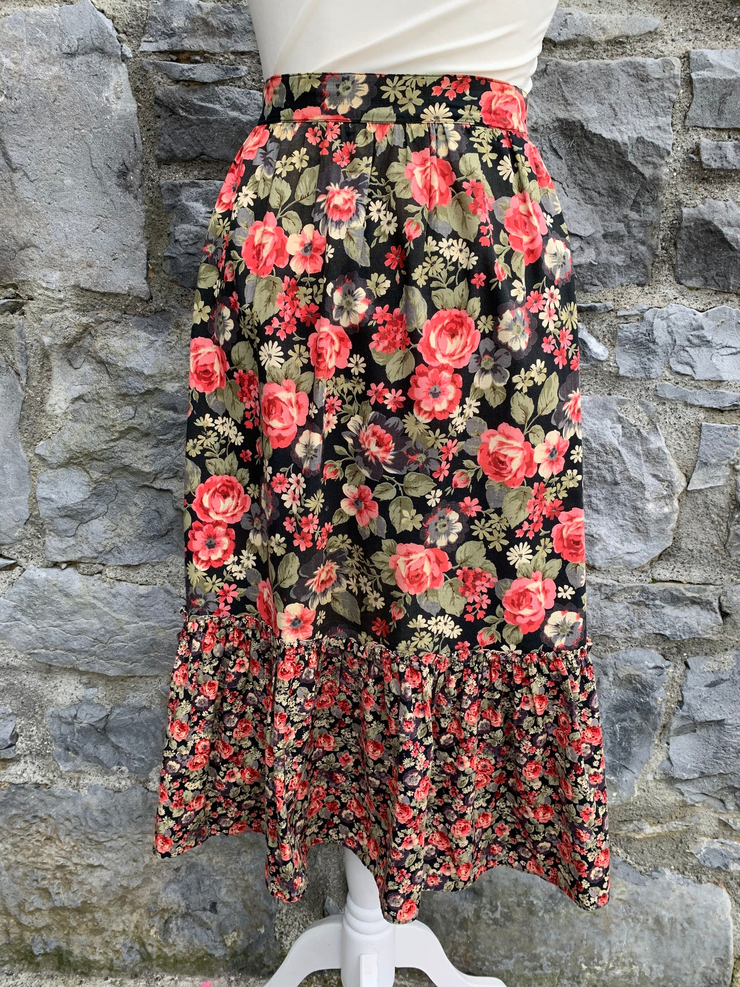 90s roses skirt uk 8