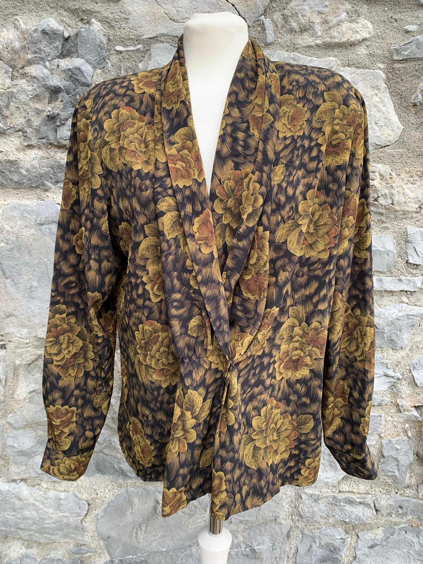 80s Autumn flowers blazer uk 14-16