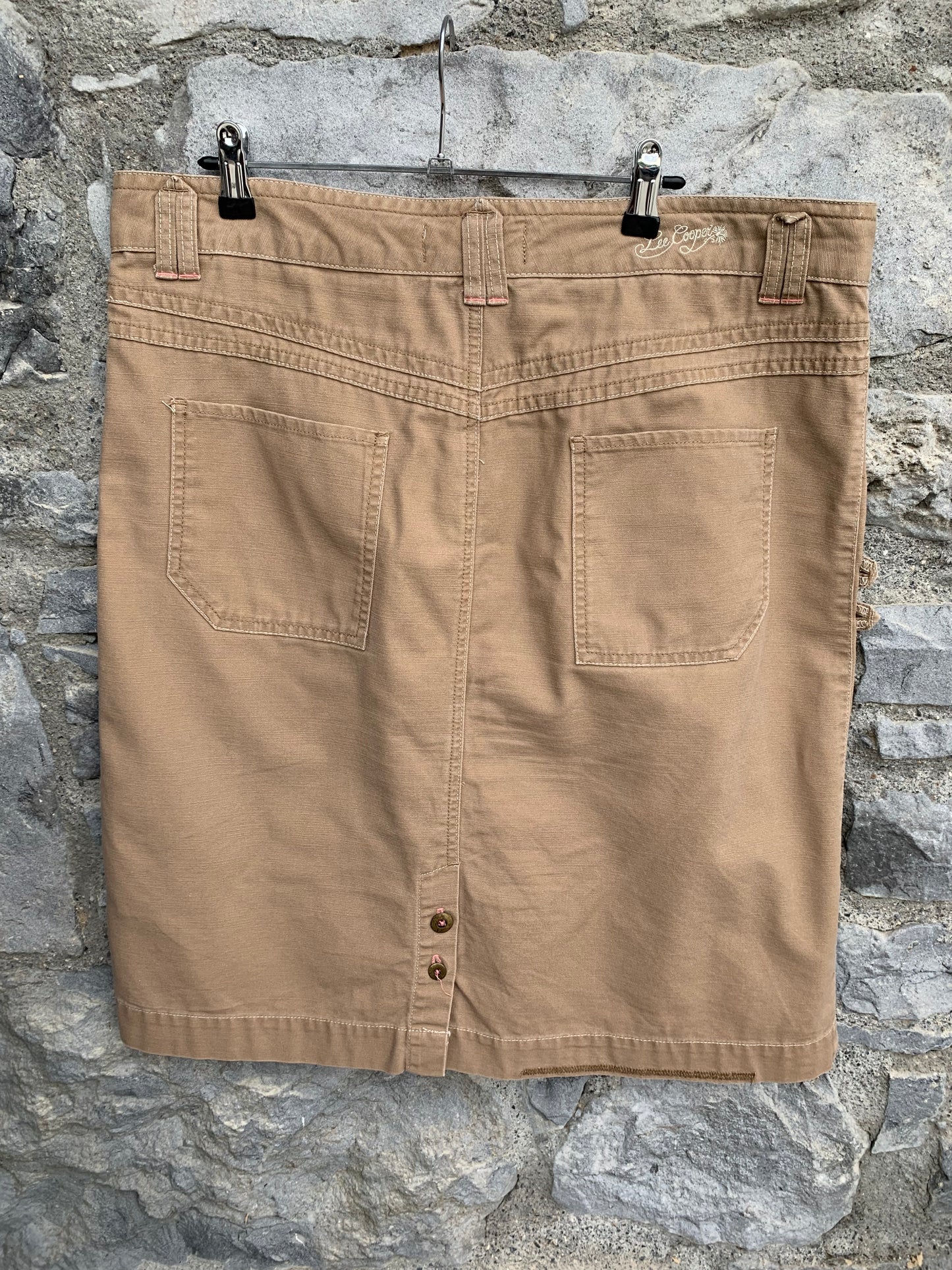 Beige denim skirt uk 18