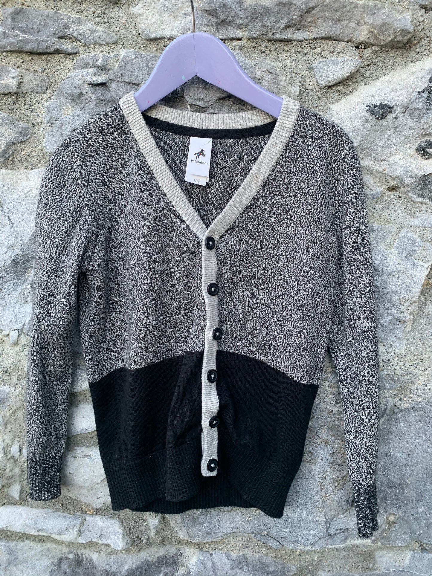 Black&grey cardigan 6-7y (116-122cm)