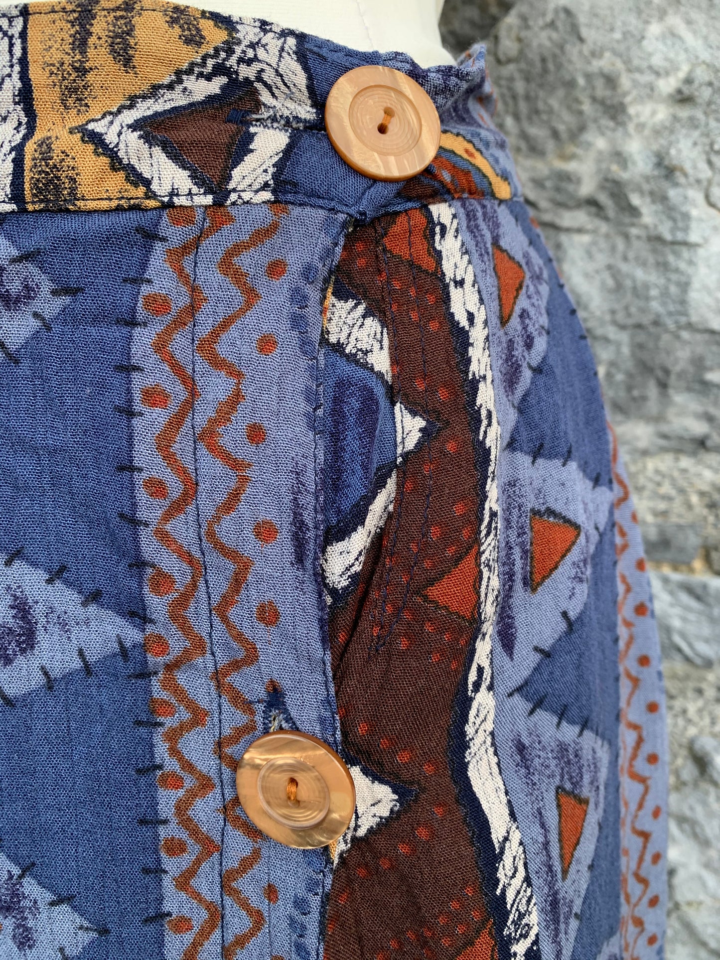 80s geometric wrap skirt uk 8-10
