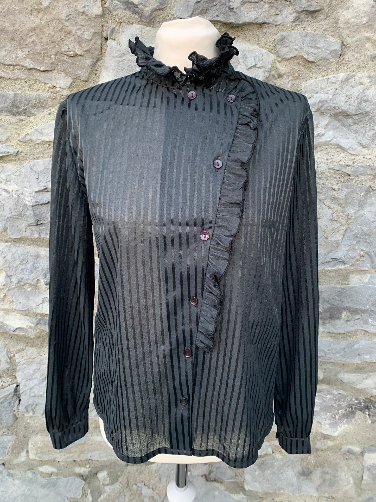 Sasha Victorian black blouse uk 12
