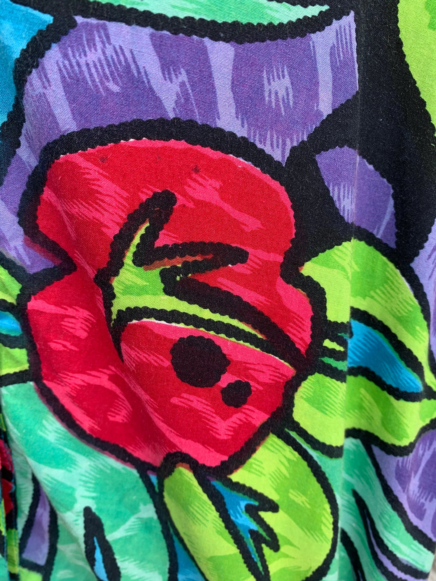 Cascade 80s big flowers shirt uk 12-14