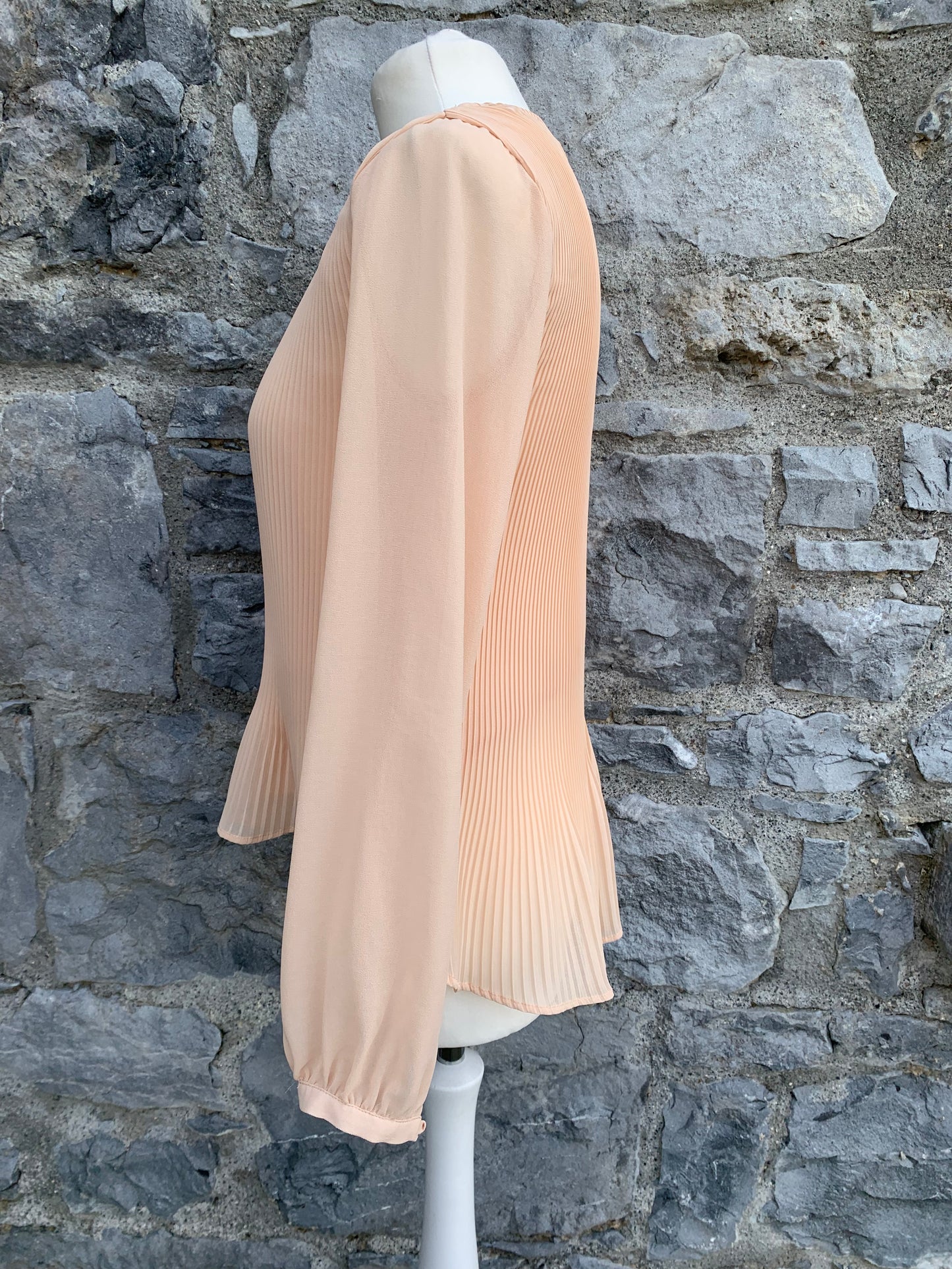 Peach pleated top uk 6